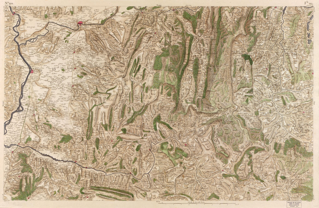 This old map of Image 125 from Carte De France from 1756 was created by Société De La Carte De France in 1756