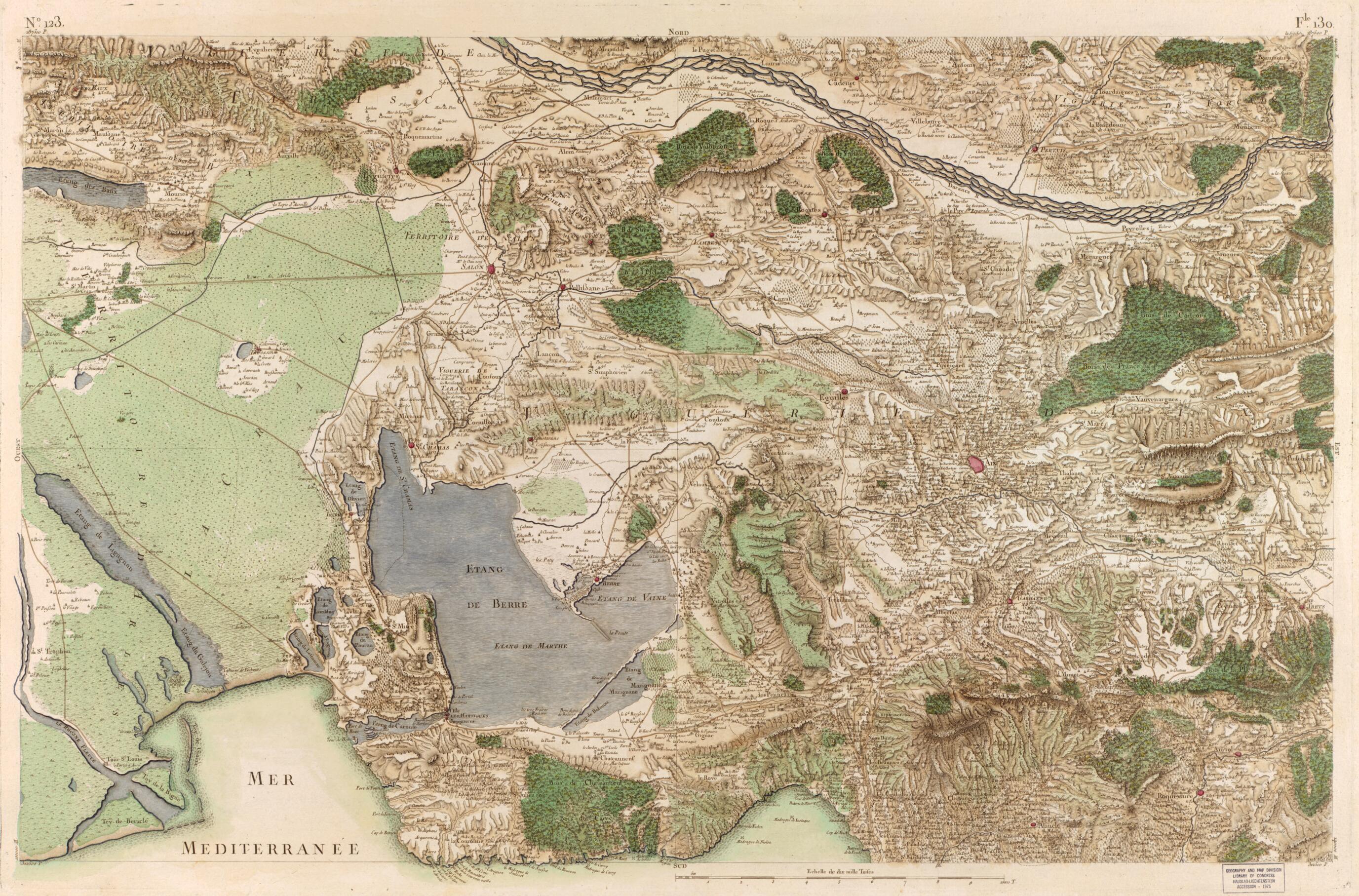 This old map of Image 128 from Carte De France from 1756 was created by Société De La Carte De France in 1756