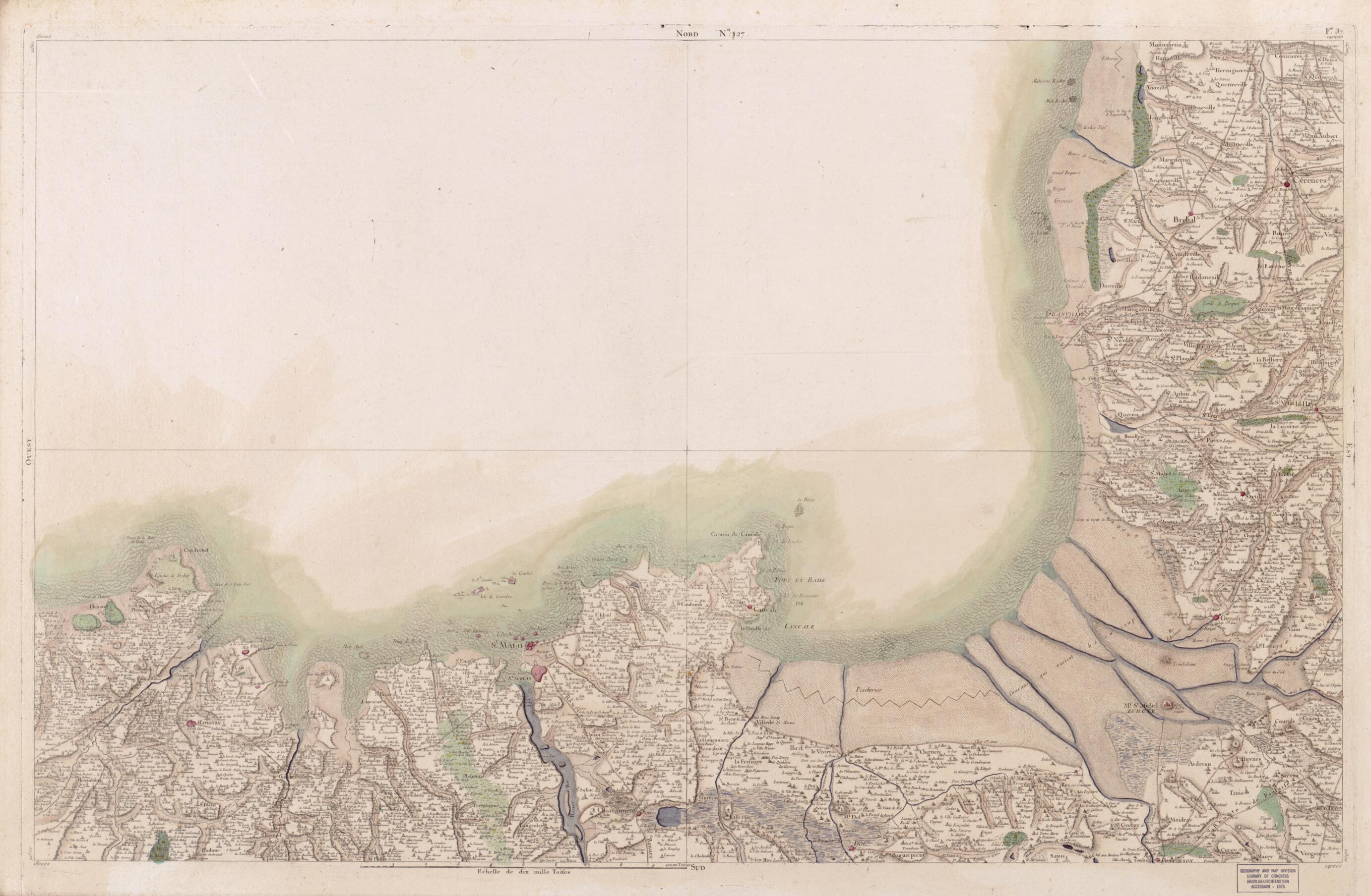 This old map of Image 132 from Carte De France from 1756 was created by Société De La Carte De France in 1756