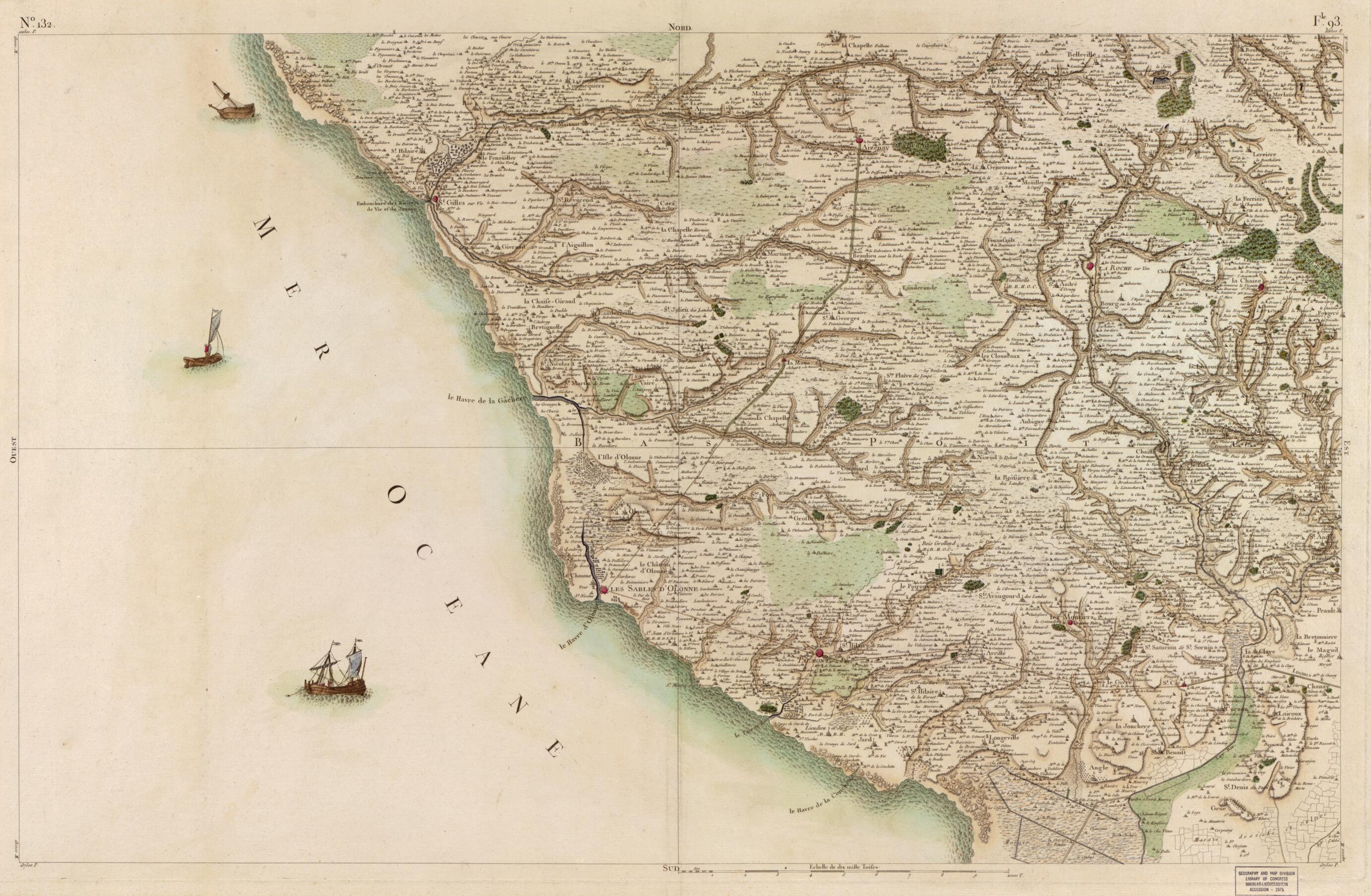 This old map of Image 137 from Carte De France from 1756 was created by Société De La Carte De France in 1756