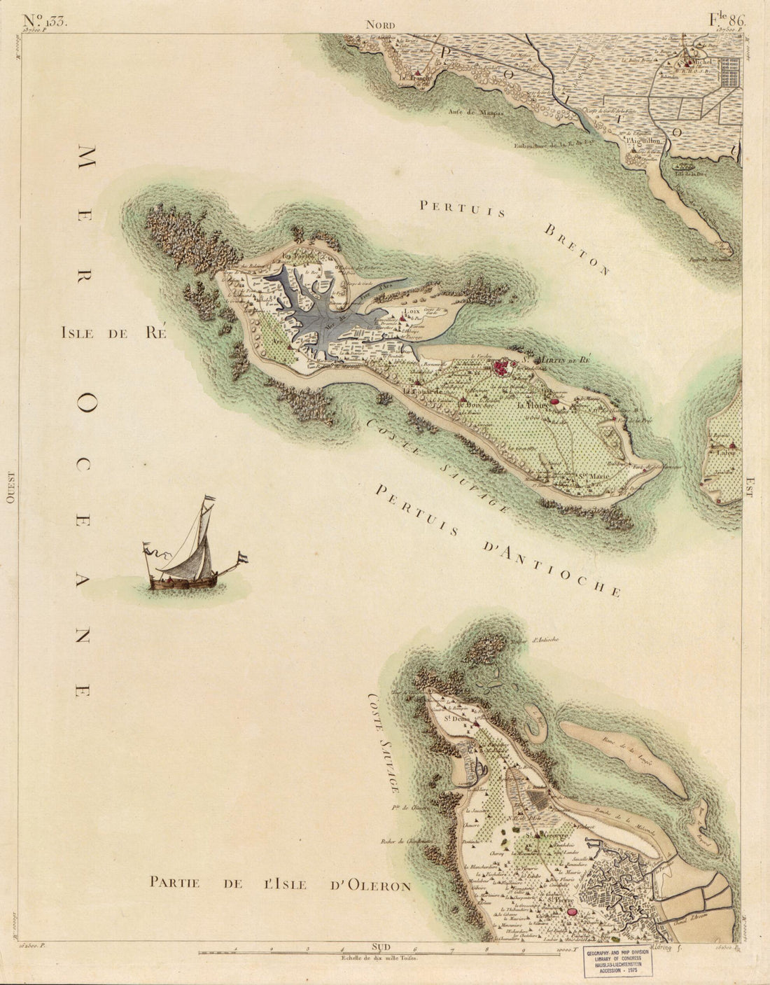 This old map of Image 138 from Carte De France from 1756 was created by Société De La Carte De France in 1756