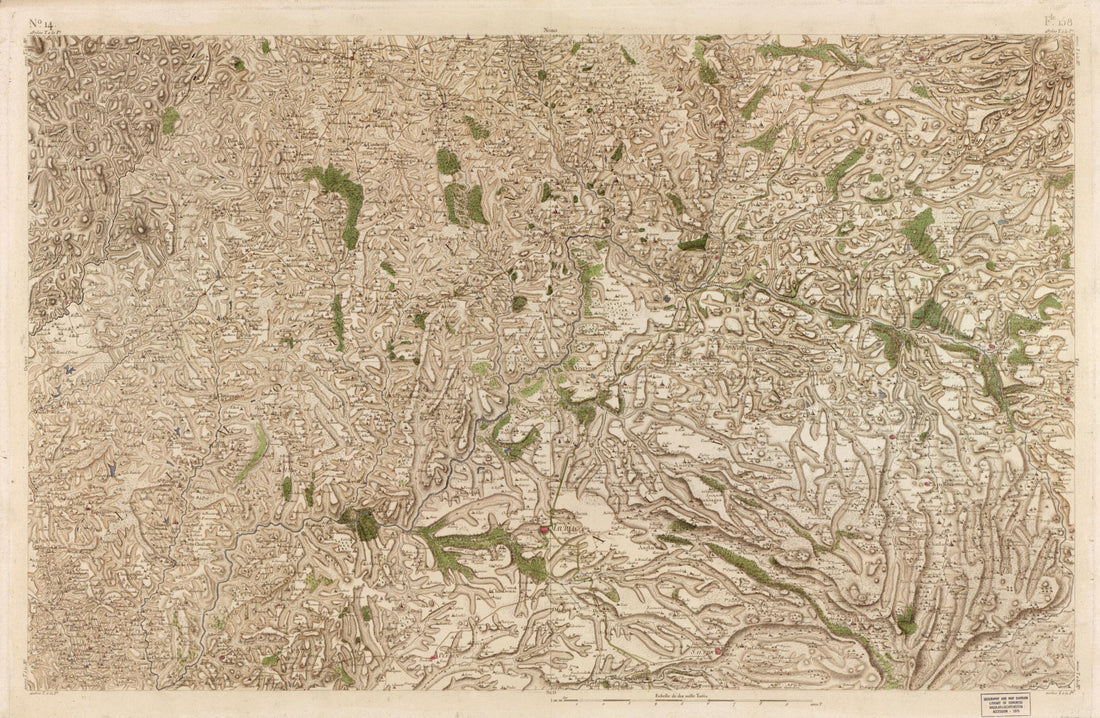 This old map of Image 14 from Carte De France from 1756 was created by Société De La Carte De France in 1756