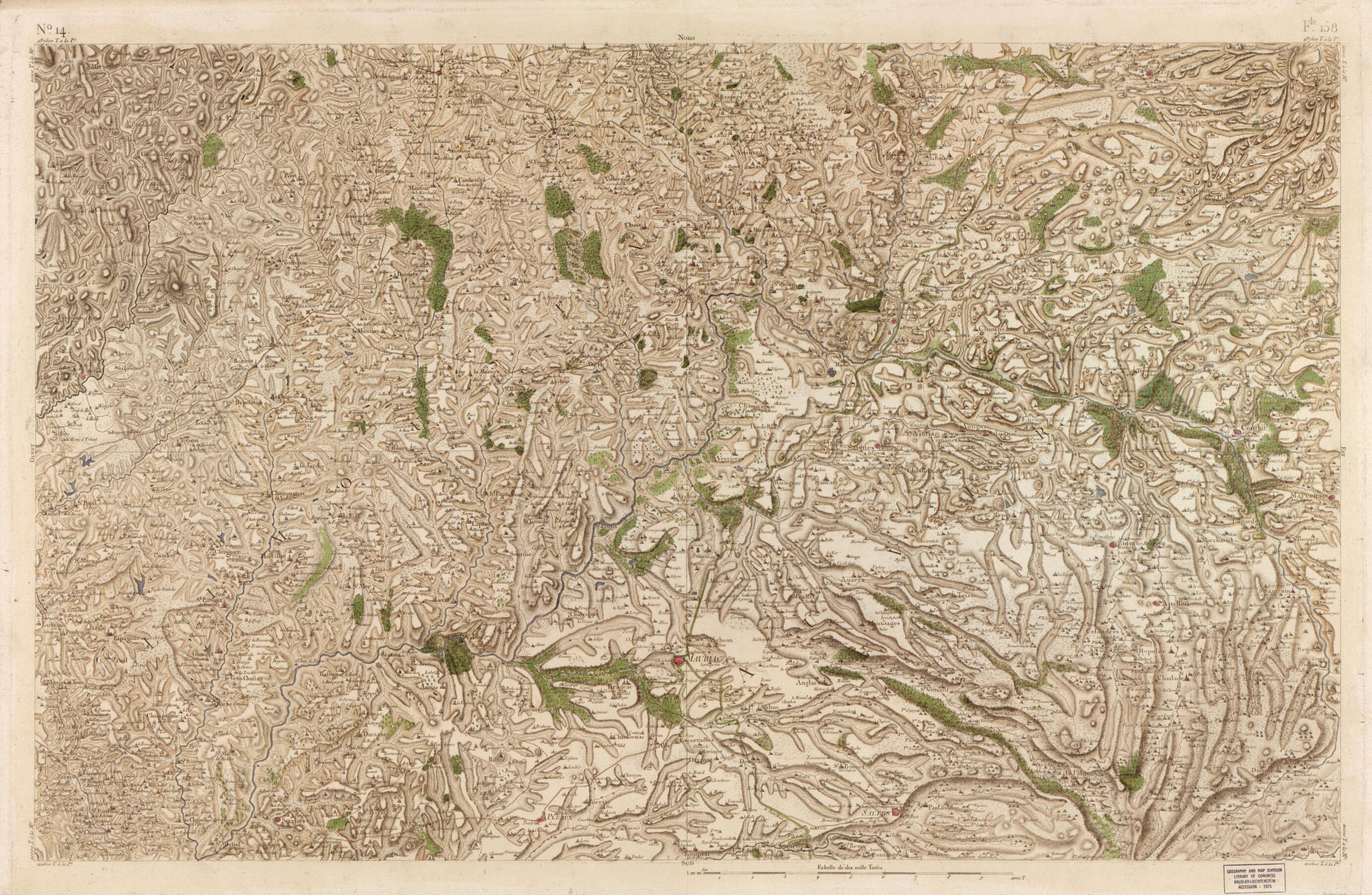 This old map of Image 14 from Carte De France from 1756 was created by Société De La Carte De France in 1756