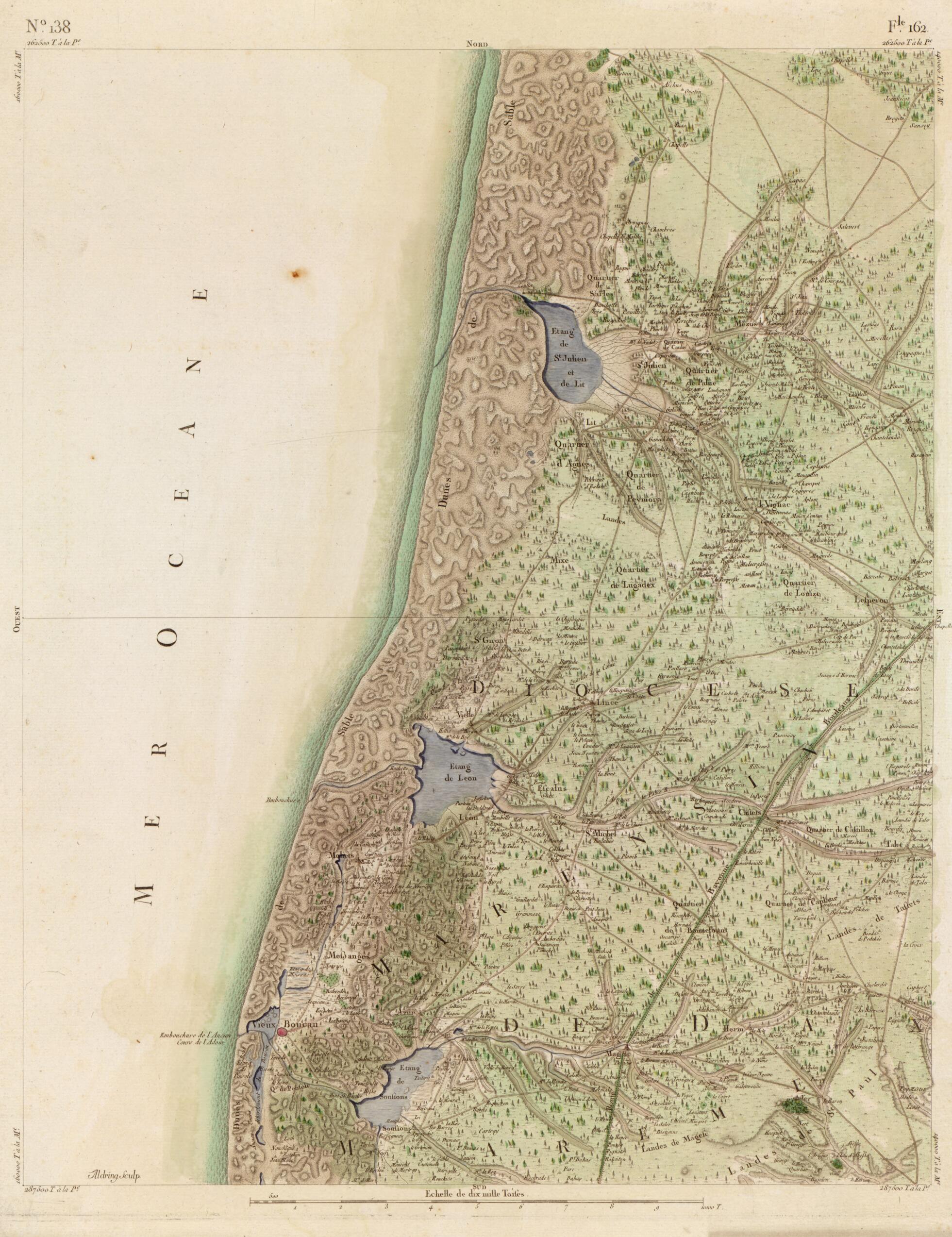 This old map of Image 143 from Carte De France from 1756 was created by Société De La Carte De France in 1756
