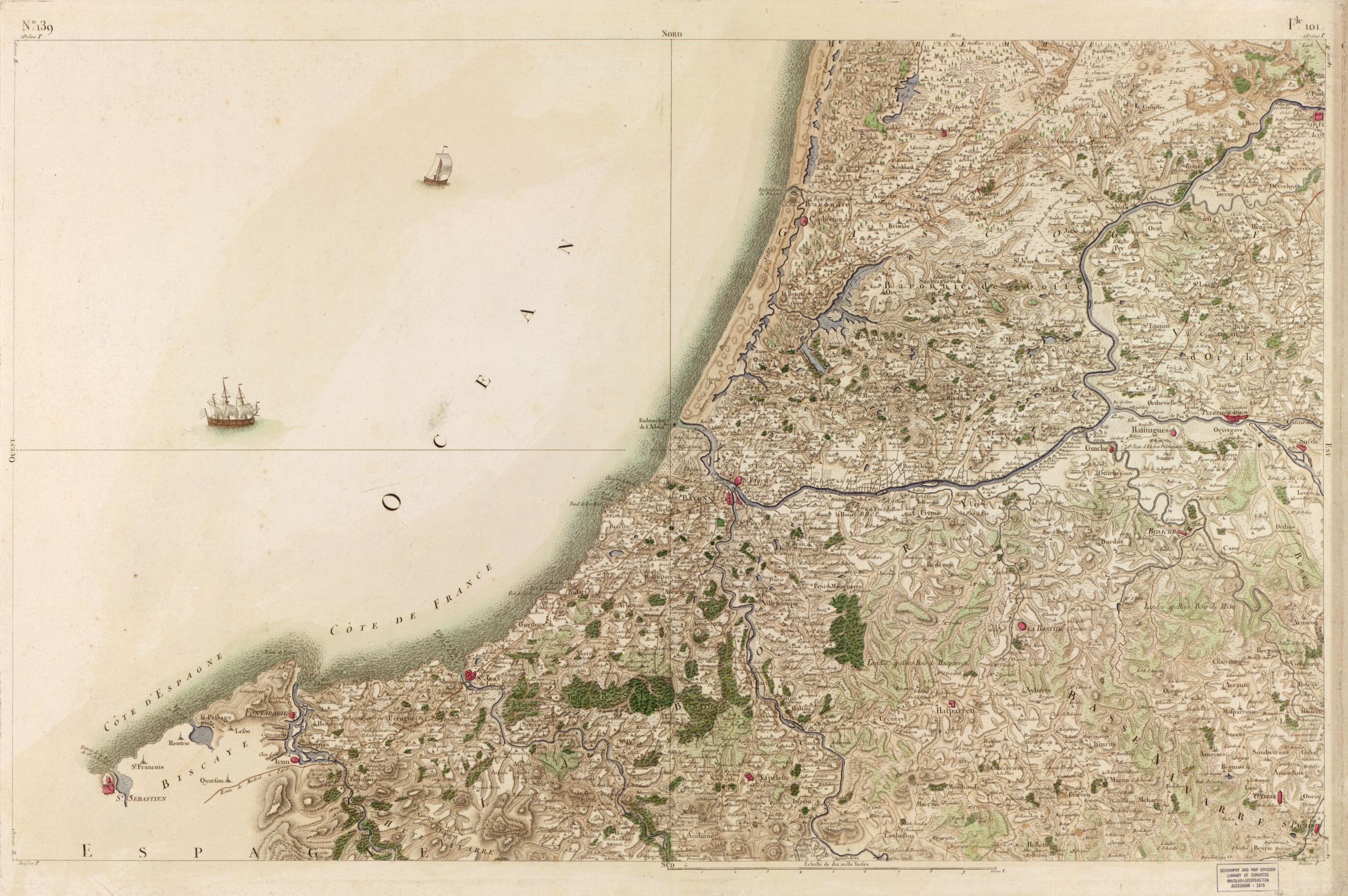This old map of Image 144 from Carte De France from 1756 was created by Société De La Carte De France in 1756