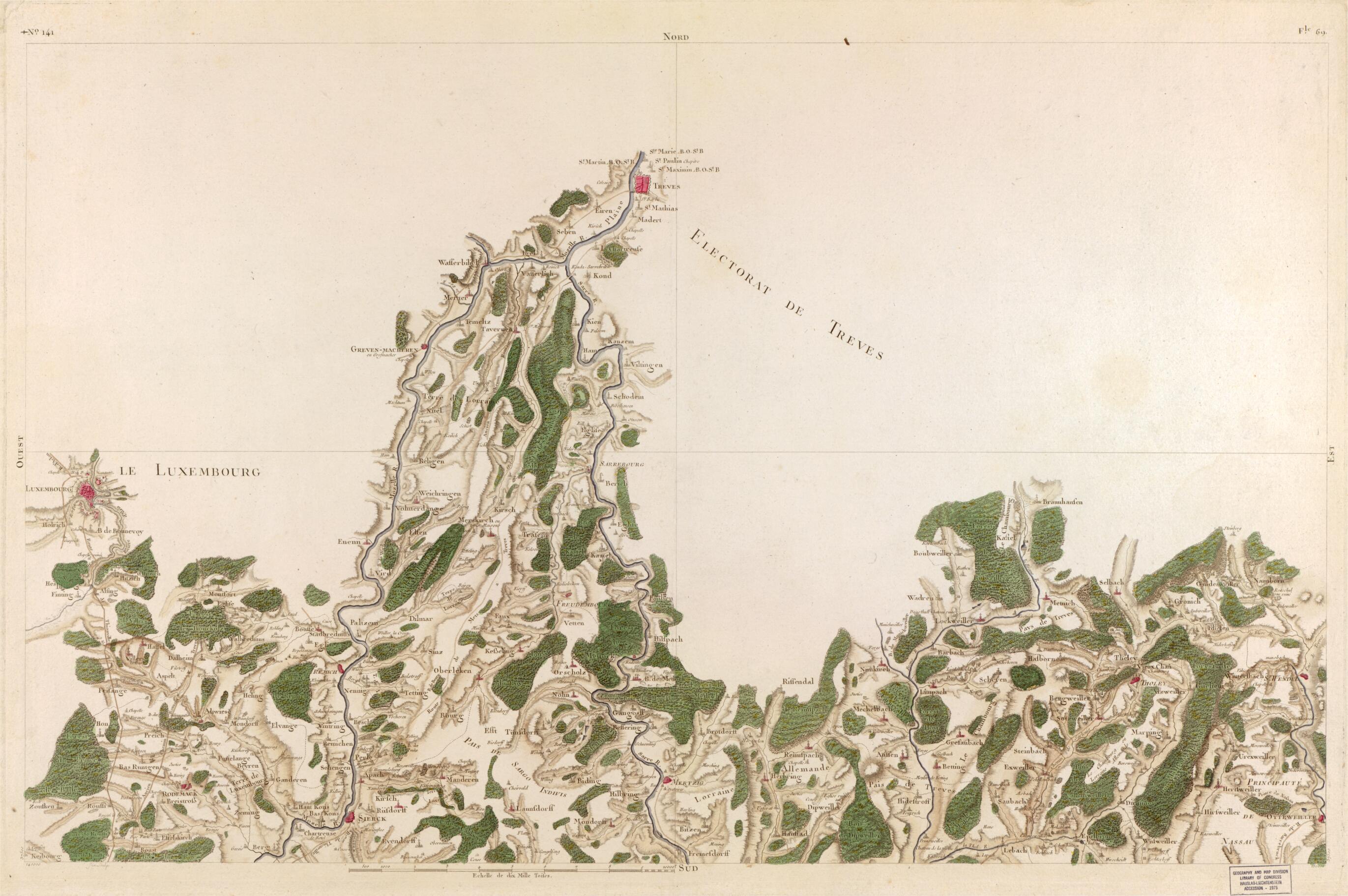 This old map of Image 147 from Carte De France from 1756 was created by Société De La Carte De France in 1756