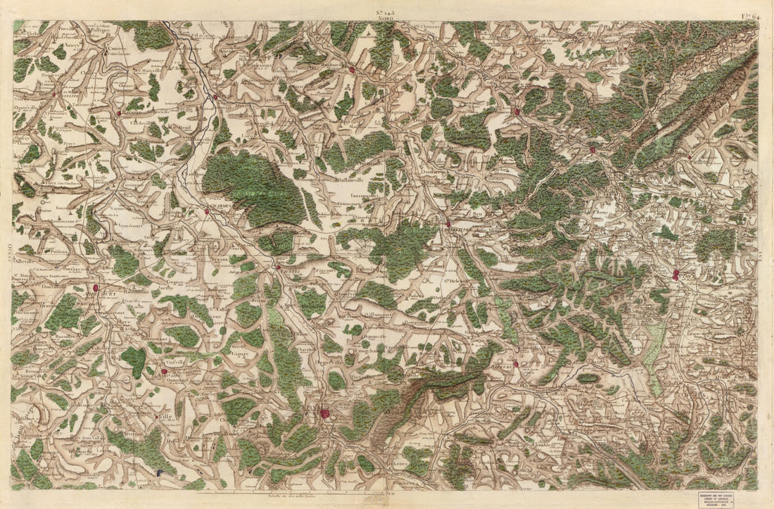 This old map of Image 149 from Carte De France from 1756 was created by Société De La Carte De France in 1756