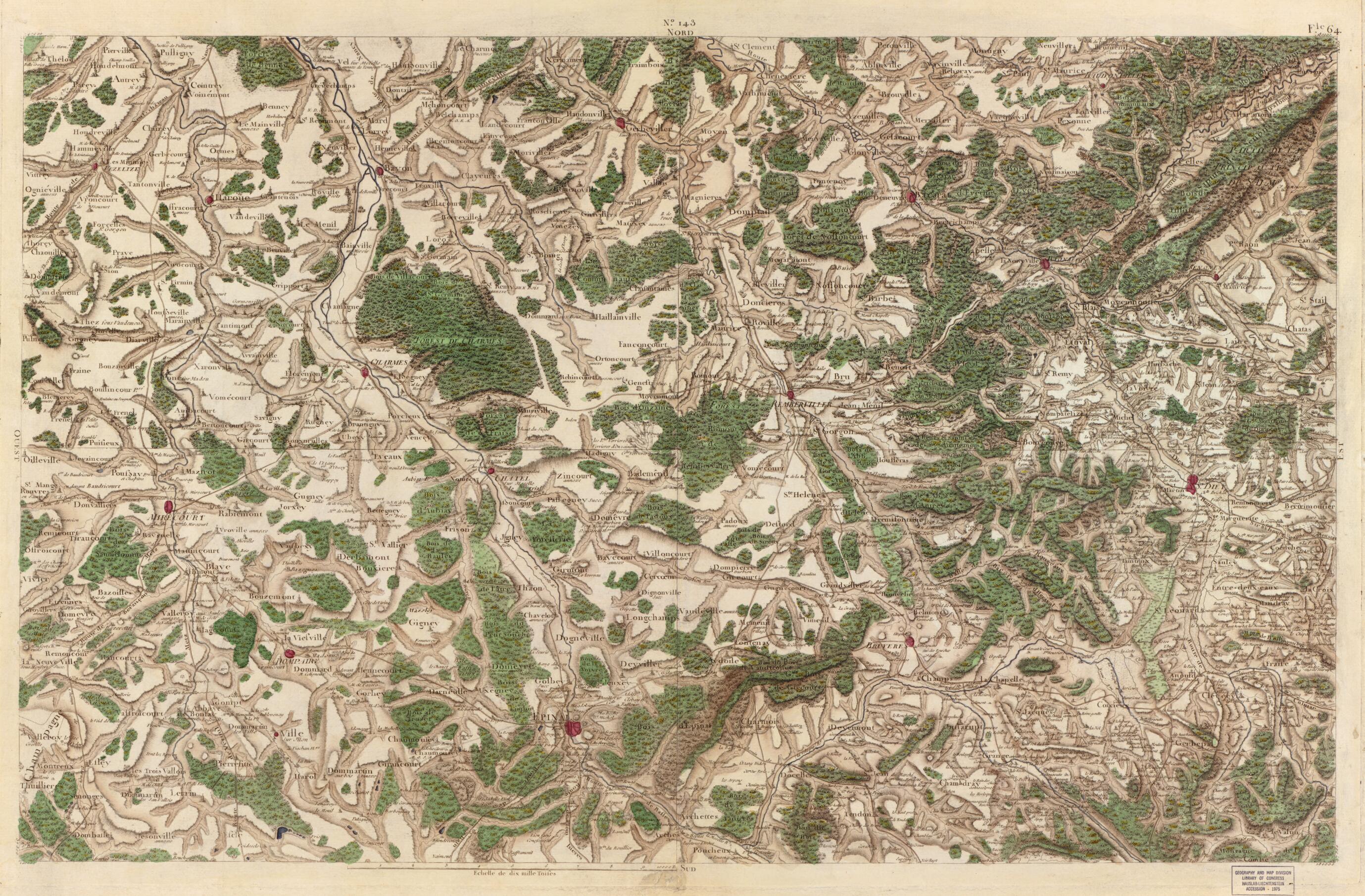 This old map of Image 149 from Carte De France from 1756 was created by Société De La Carte De France in 1756