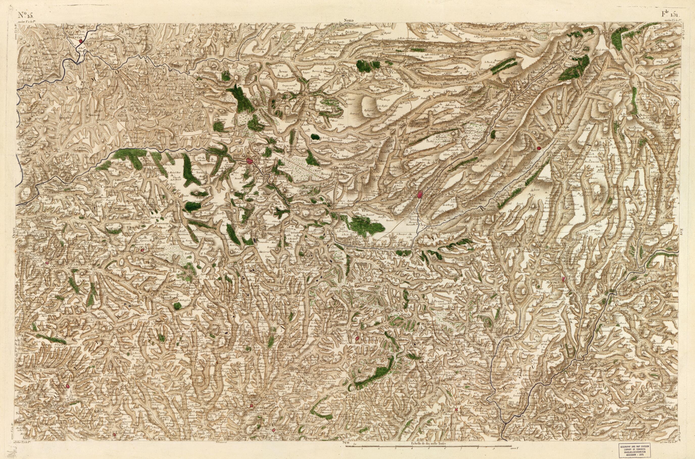 This old map of Image 15 from Carte De France from 1756 was created by Société De La Carte De France in 1756