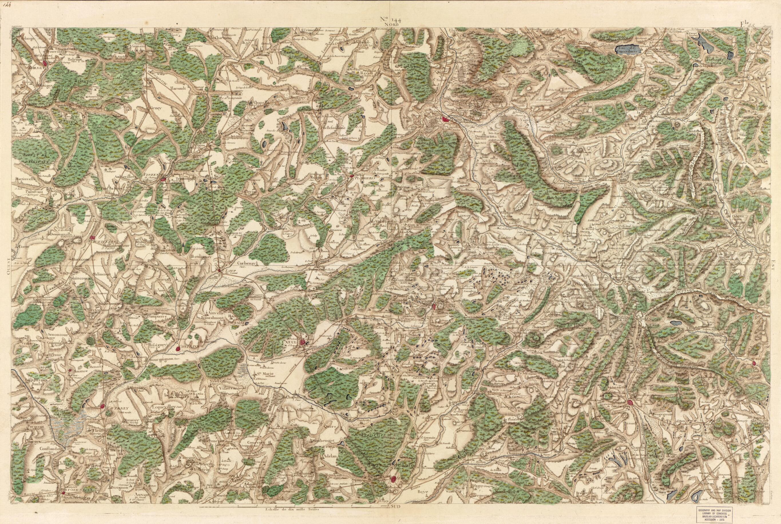 This old map of Image 150 from Carte De France from 1756 was created by Société De La Carte De France in 1756
