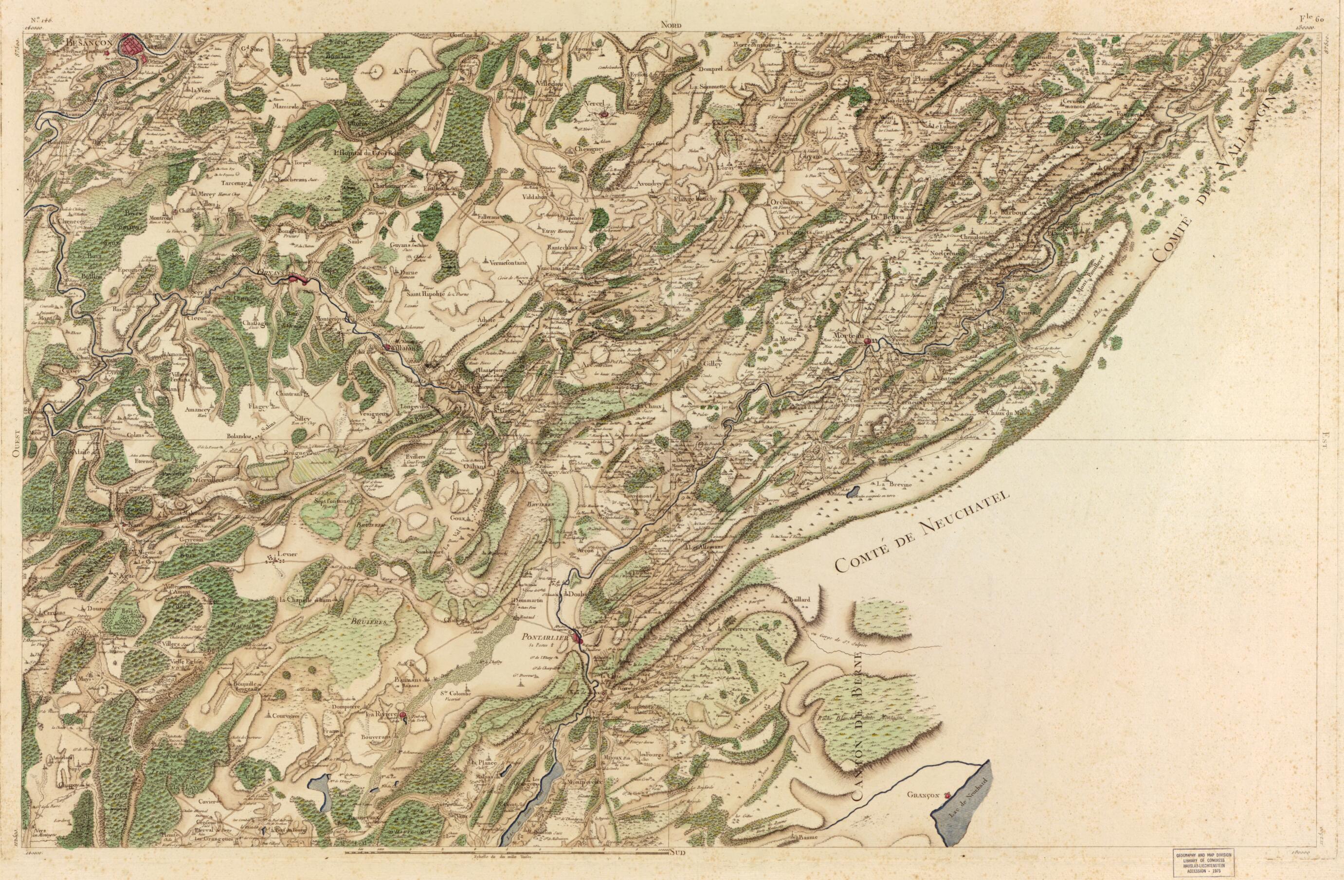 This old map of Image 152 from Carte De France from 1756 was created by Société De La Carte De France in 1756