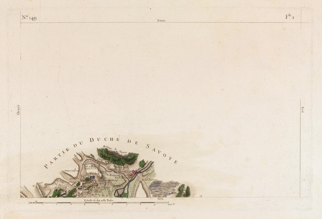 This old map of Image 155 from Carte De France from 1756 was created by Société De La Carte De France in 1756