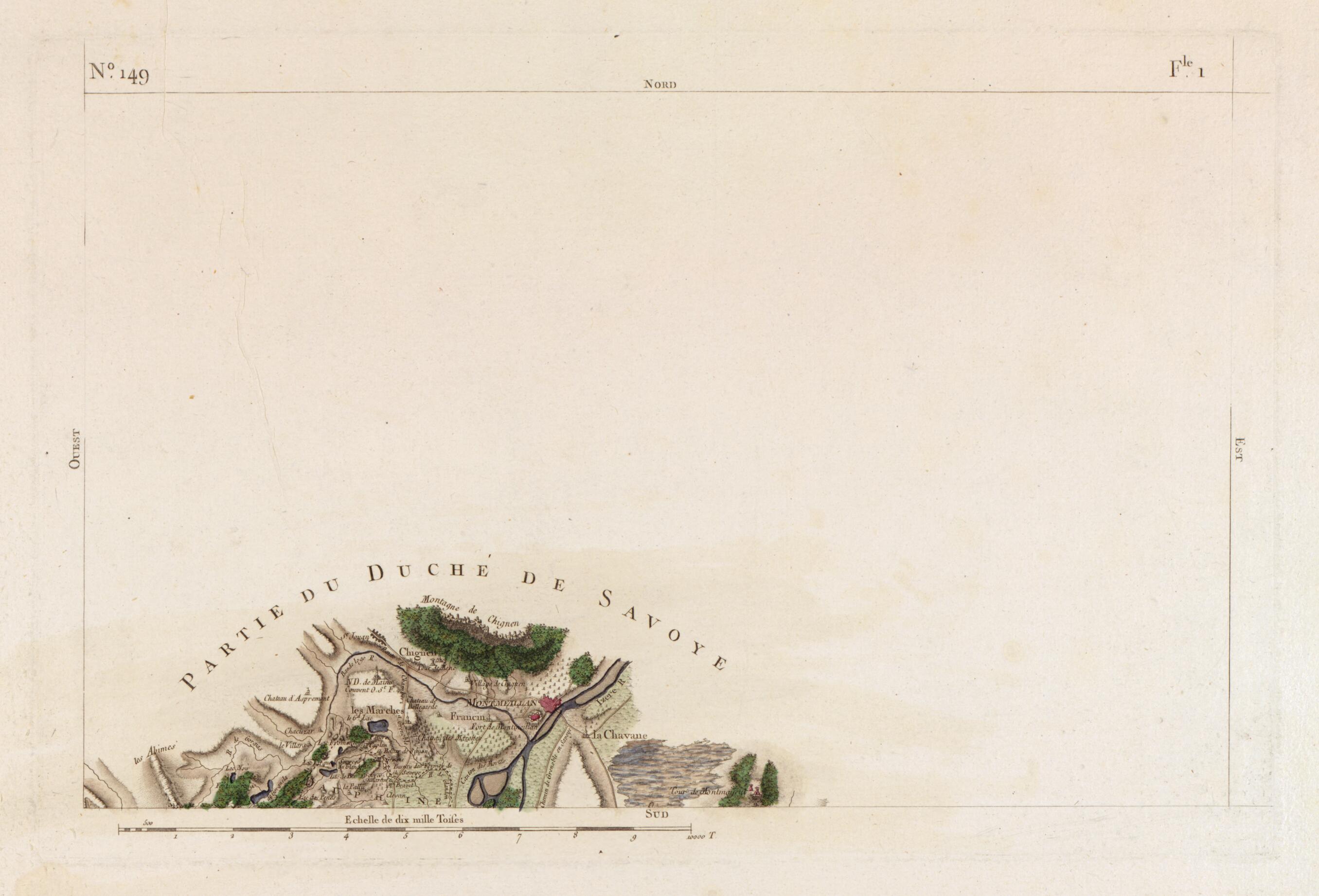 This old map of Image 155 from Carte De France from 1756 was created by Société De La Carte De France in 1756