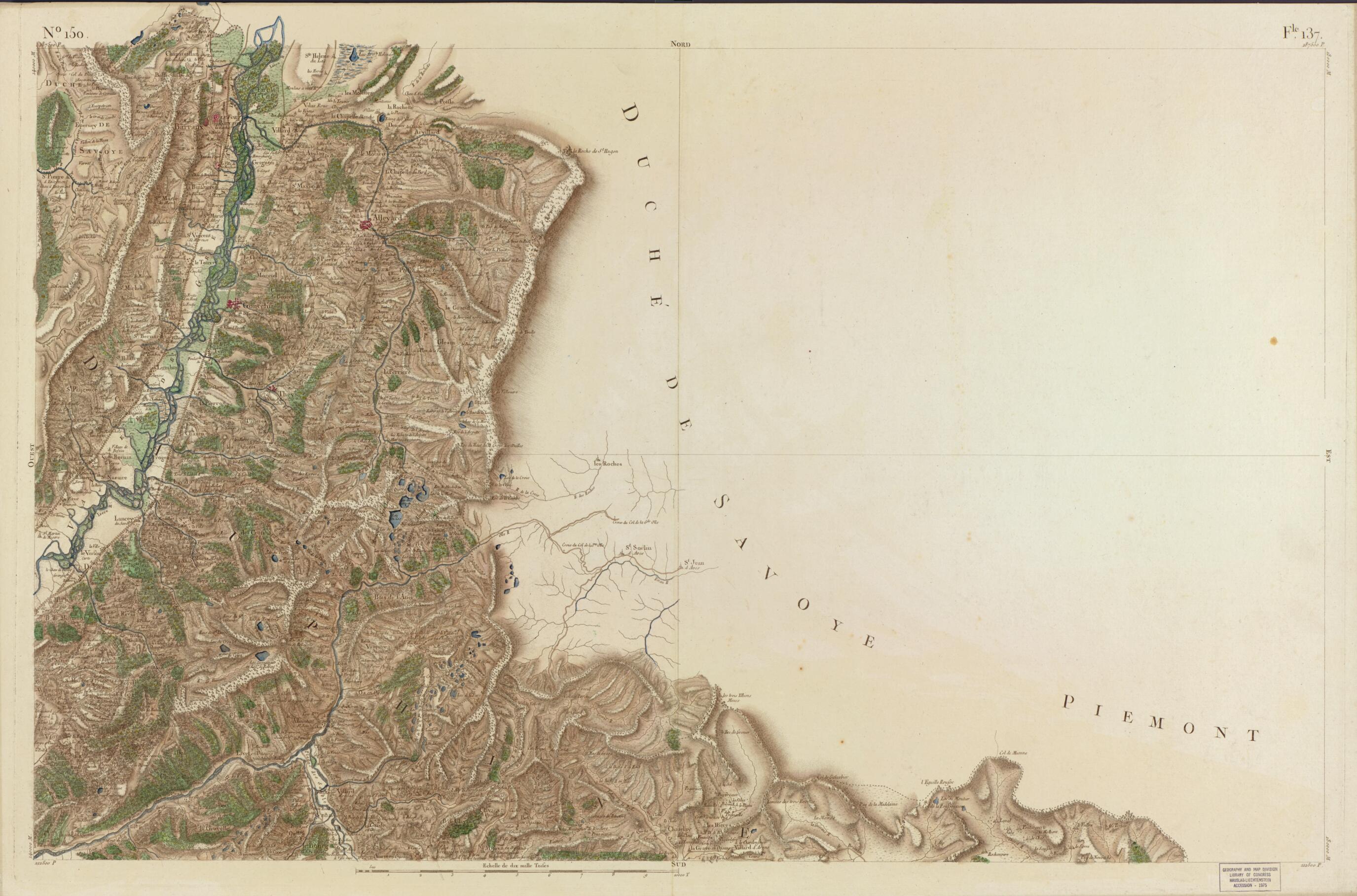 This old map of Image 156 from Carte De France from 1756 was created by Société De La Carte De France in 1756