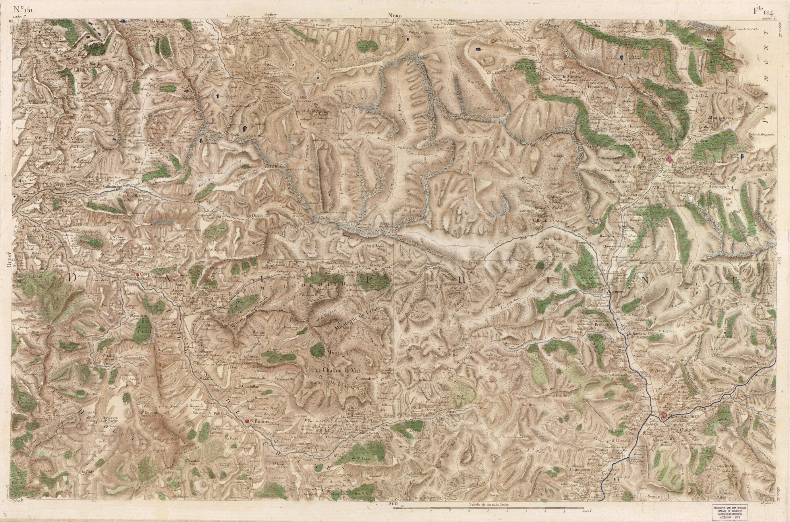 This old map of Image 157 from Carte De France from 1756 was created by Société De La Carte De France in 1756