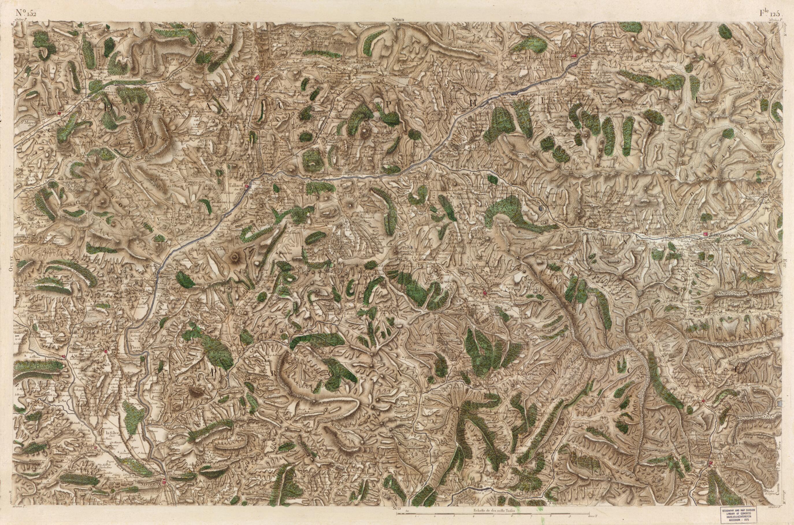 This old map of Image 158 from Carte De France from 1756 was created by Société De La Carte De France in 1756