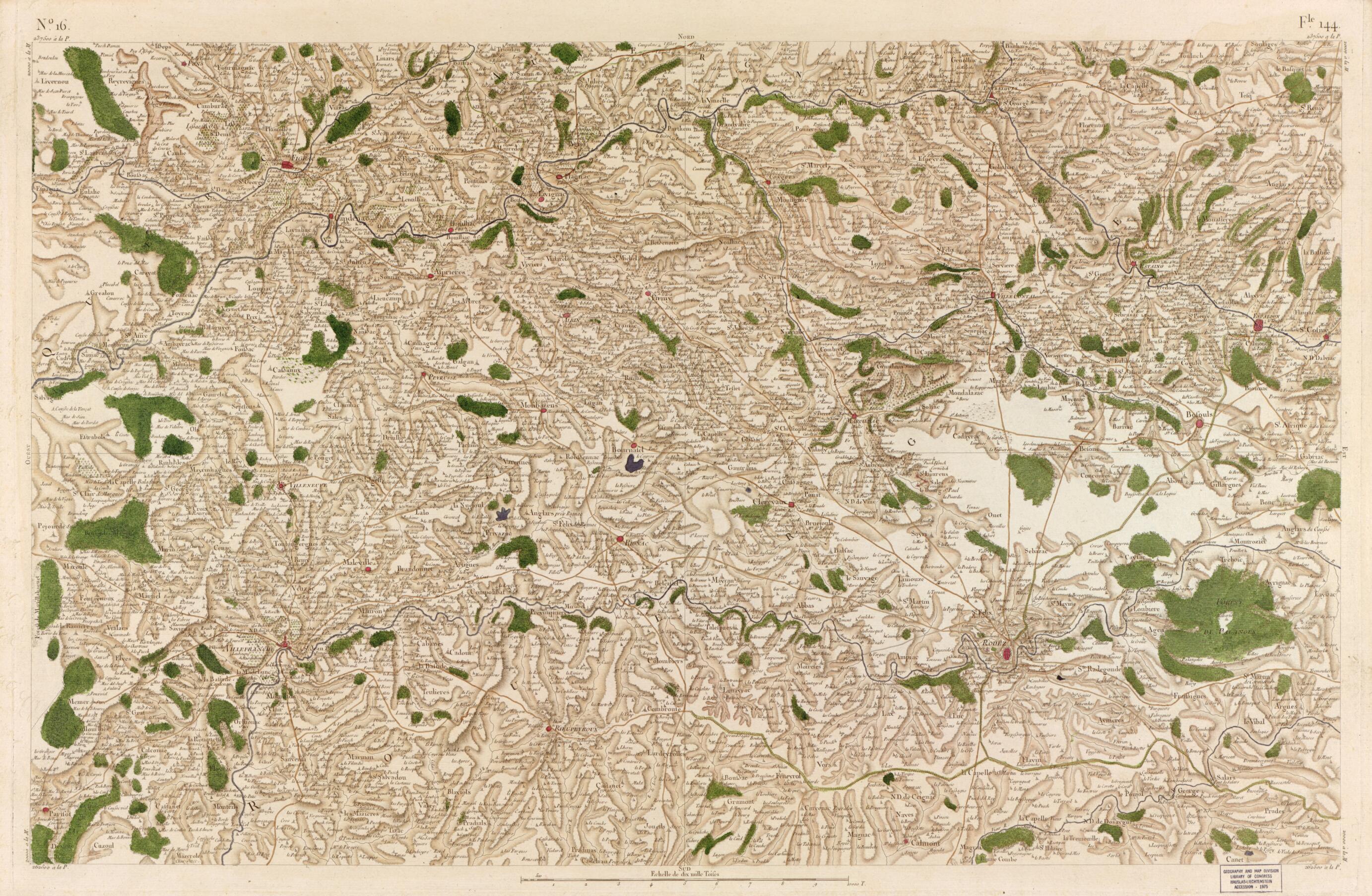 This old map of Image 16 from Carte De France from 1756 was created by Société De La Carte De France in 1756