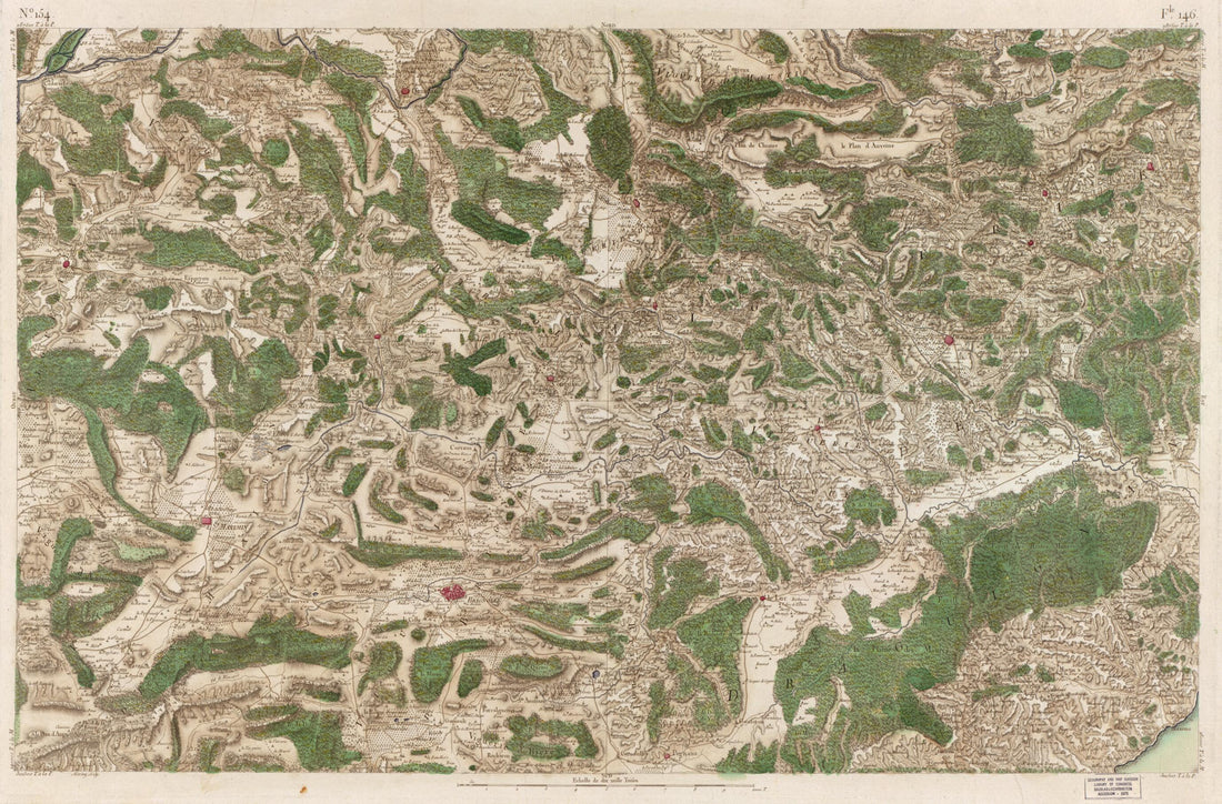 This old map of Image 160 from Carte De France from 1756 was created by Société De La Carte De France in 1756