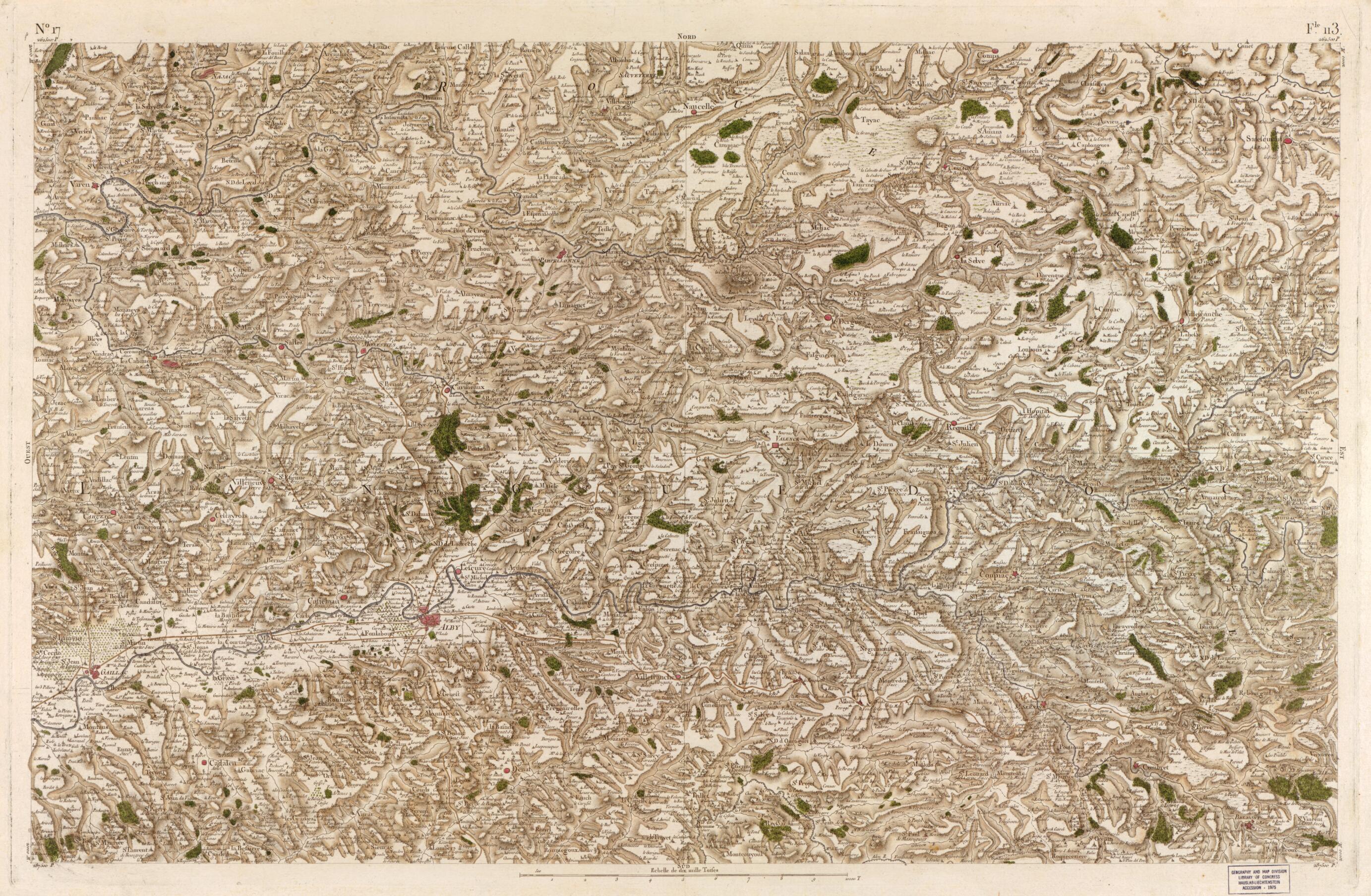 This old map of Image 17 from Carte De France from 1756 was created by Société De La Carte De France in 1756