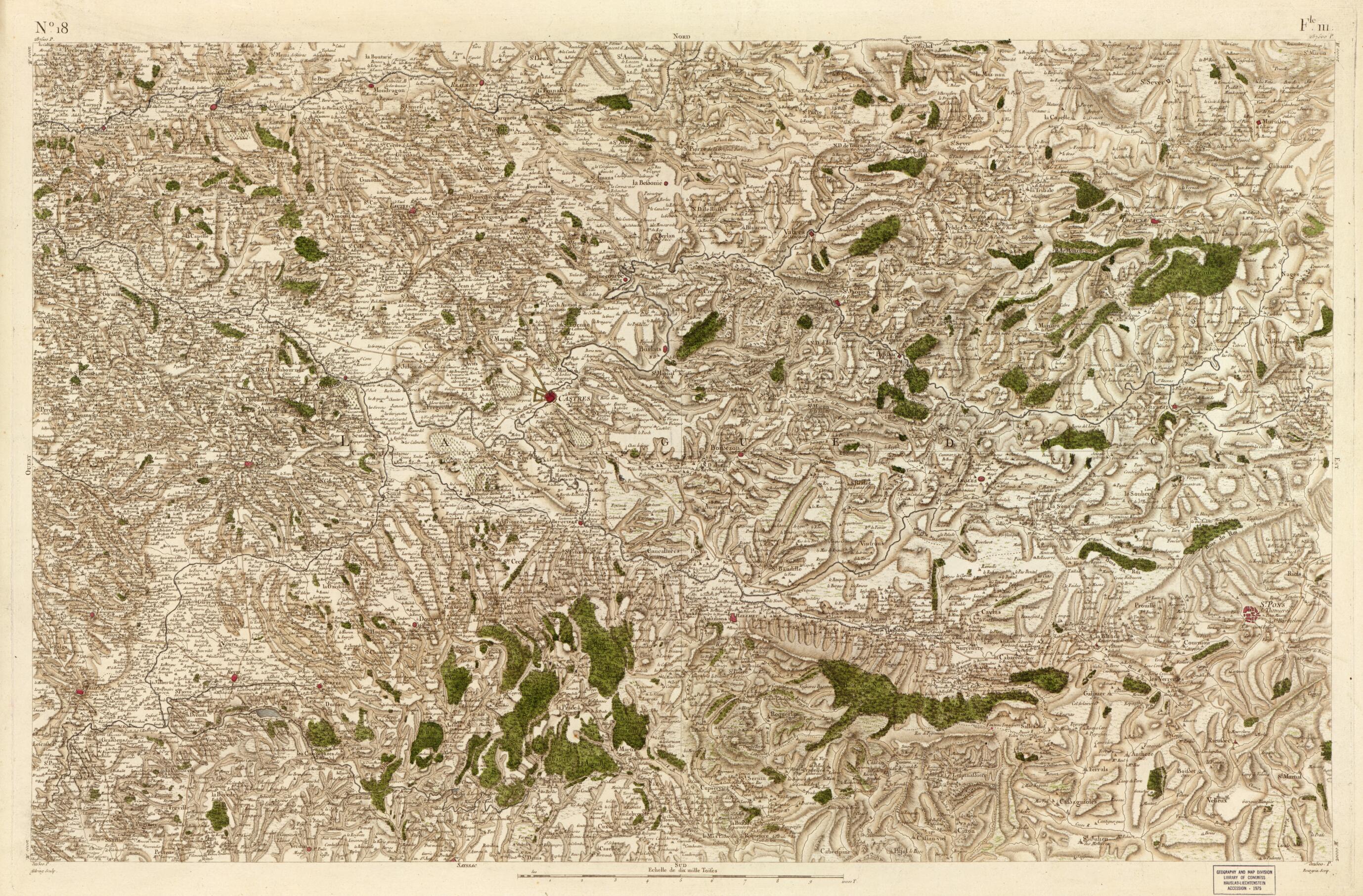 This old map of Image 18 from Carte De France from 1756 was created by Société De La Carte De France in 1756