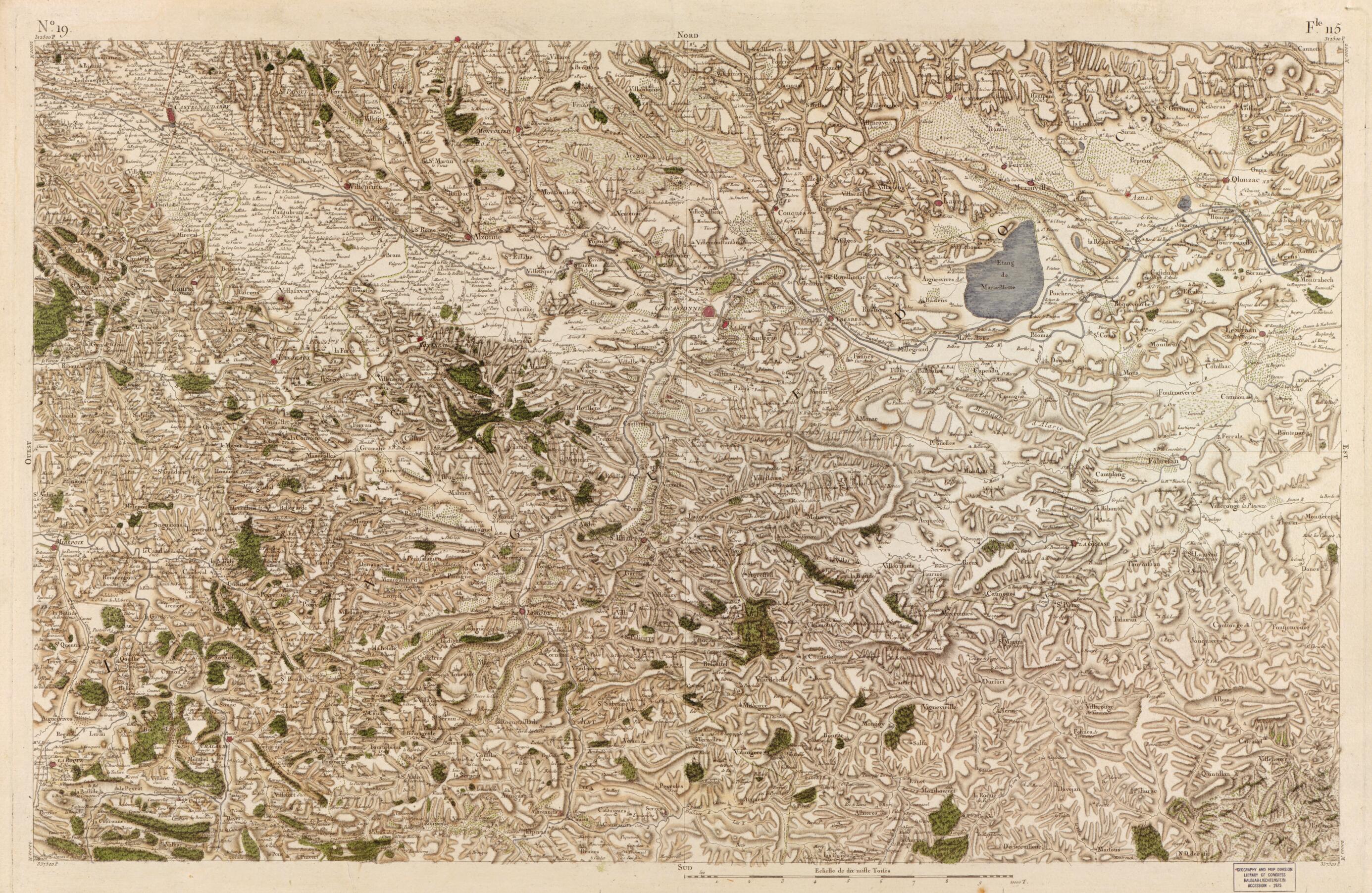 This old map of Image 19 from Carte De France from 1756 was created by Société De La Carte De France in 1756