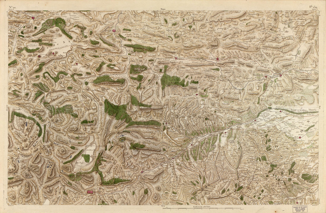 This old map of Image 20 from Carte De France from 1756 was created by Société De La Carte De France in 1756