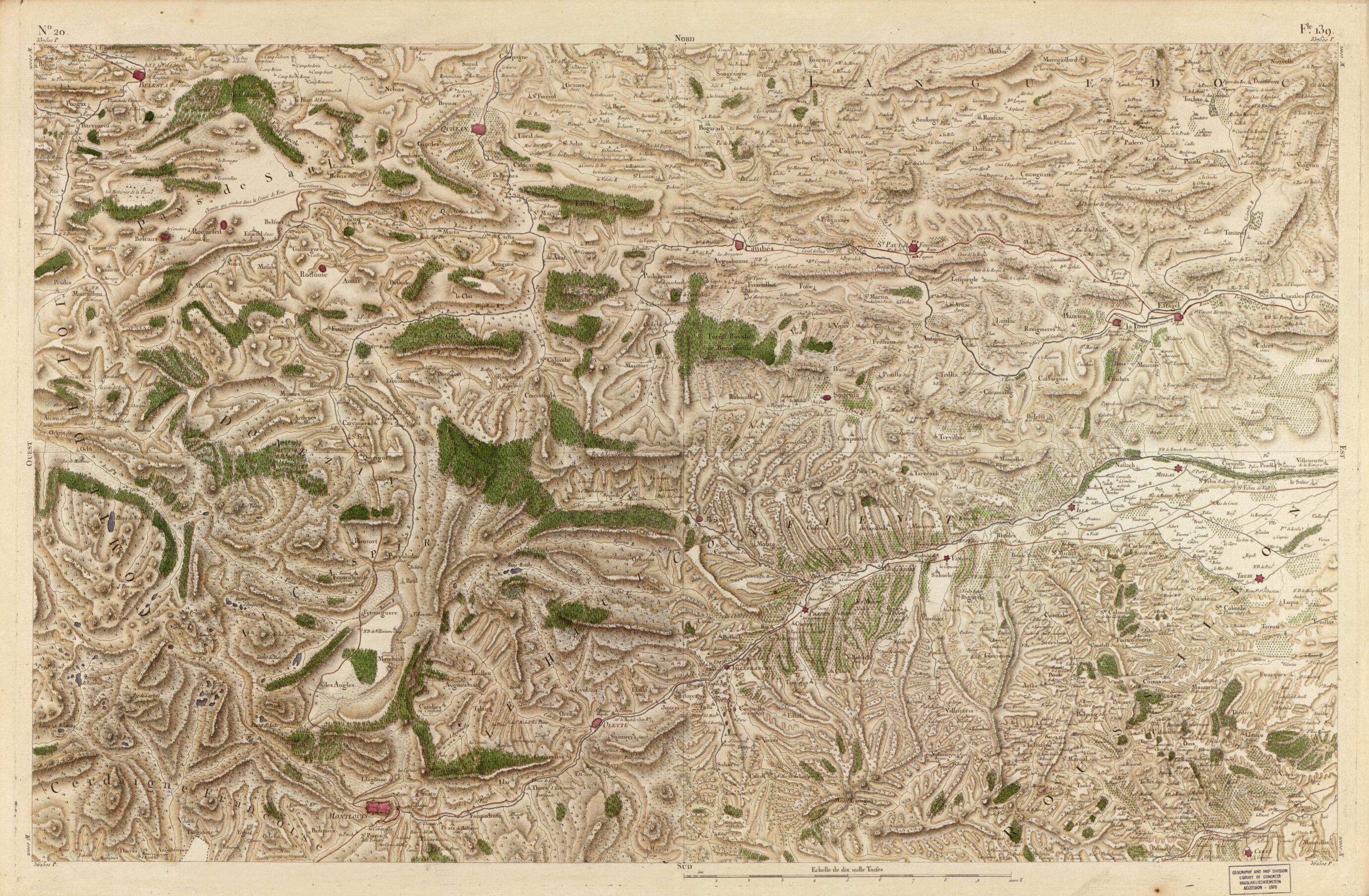 This old map of Image 20 from Carte De France from 1756 was created by Société De La Carte De France in 1756