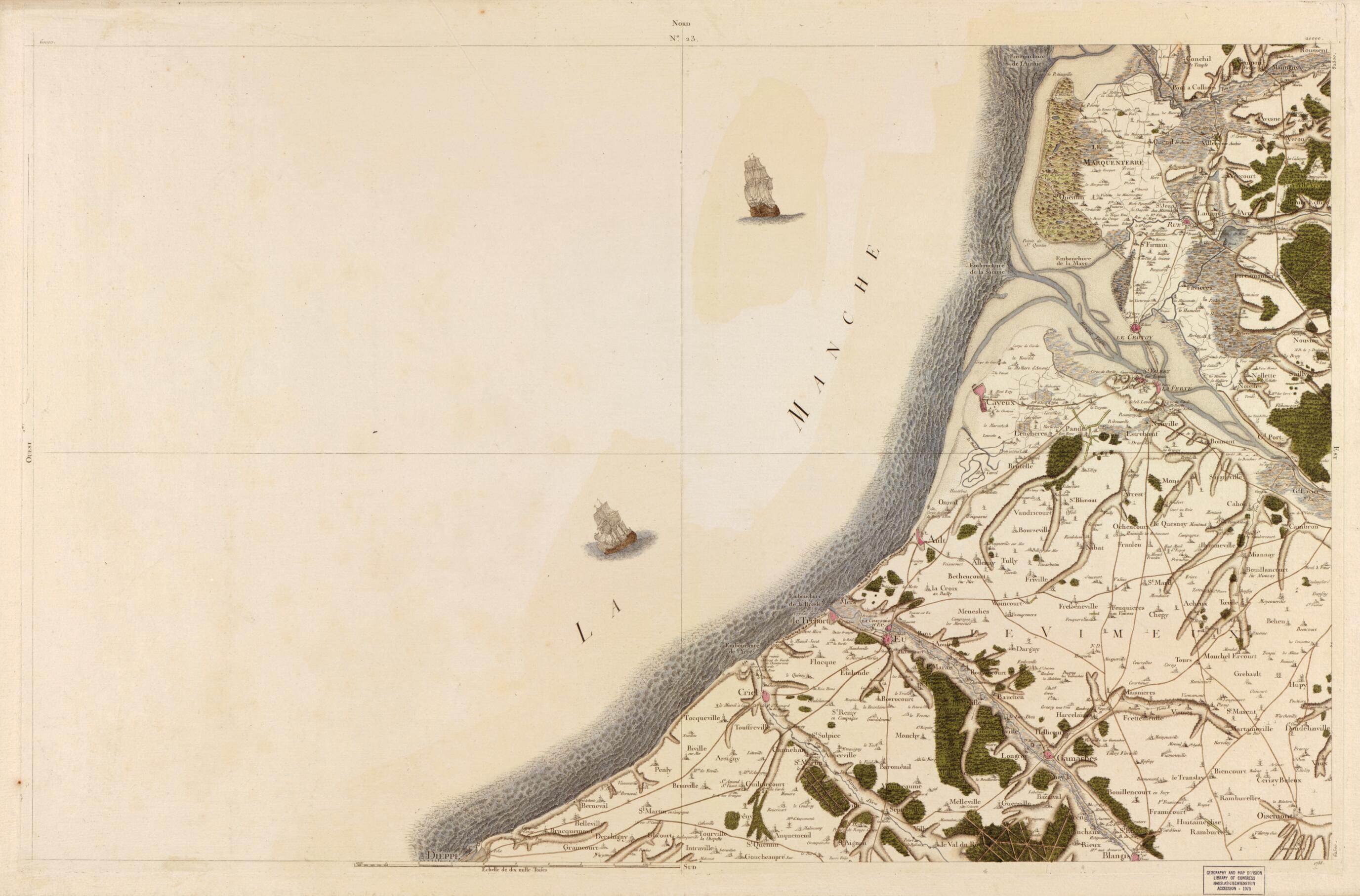 This old map of Image 24 from Carte De France from 1756 was created by Société De La Carte De France in 1756