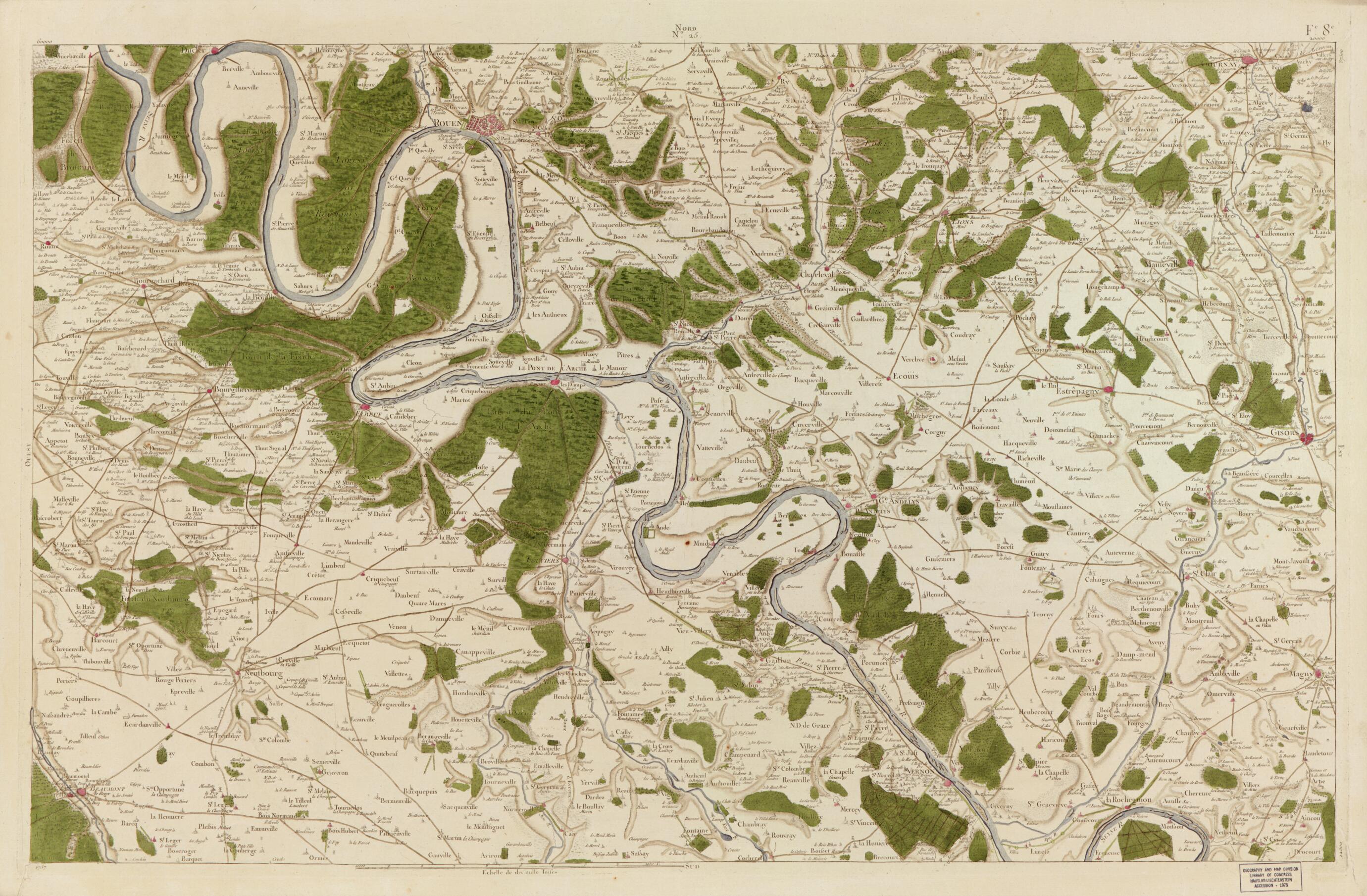 This old map of Image 26 from Carte De France from 1756 was created by Société De La Carte De France in 1756