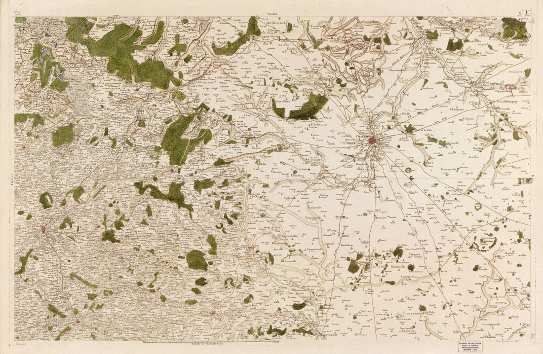 This old map of Image 28 from Carte De France from 1756 was created by Société De La Carte De France in 1756
