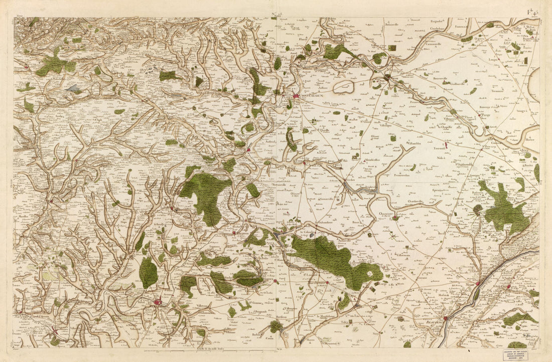 This old map of Image 29 from Carte De France from 1756 was created by Société De La Carte De France in 1756