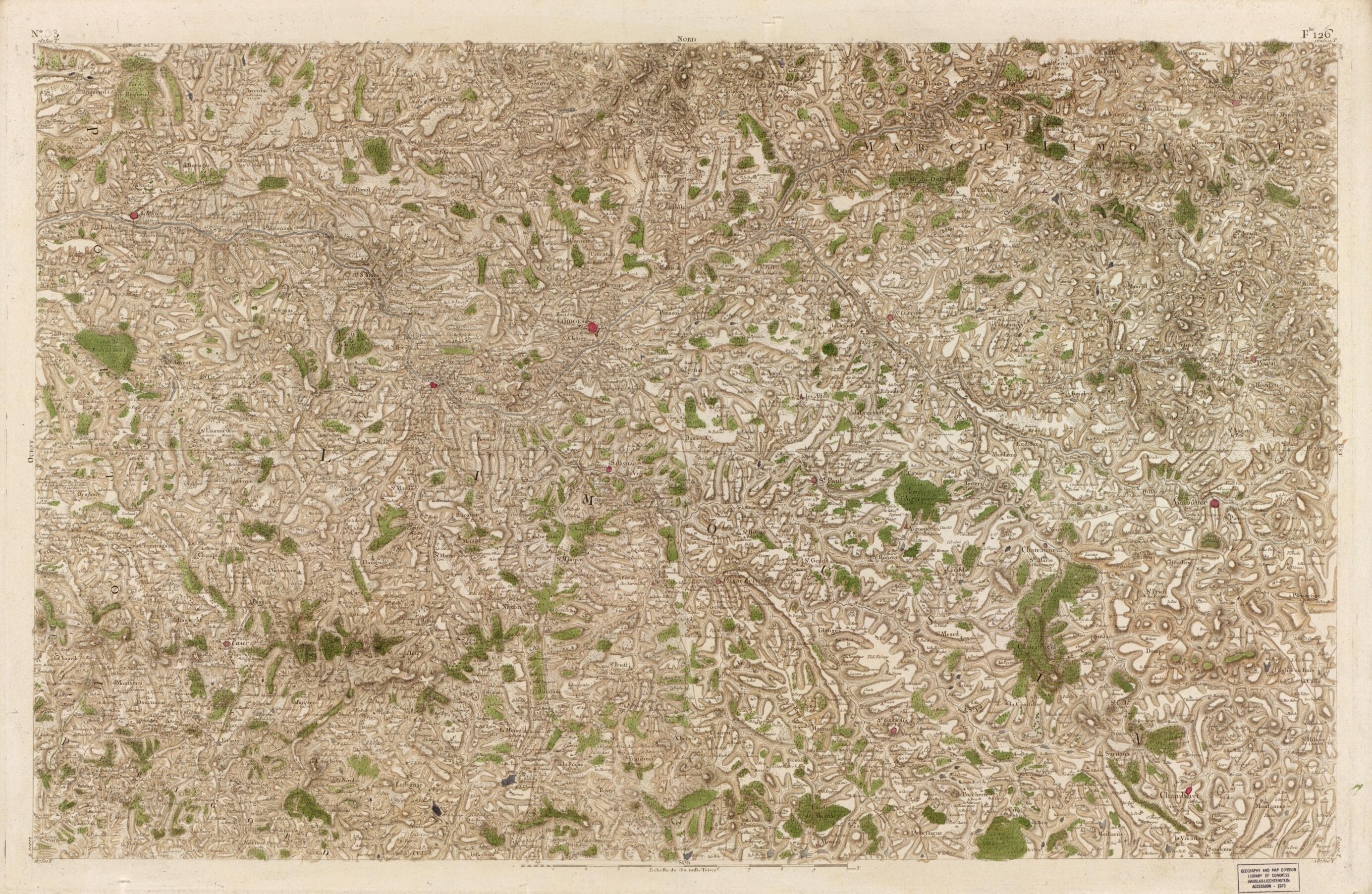 This old map of Image 34 from Carte De France from 1756 was created by Société De La Carte De France in 1756