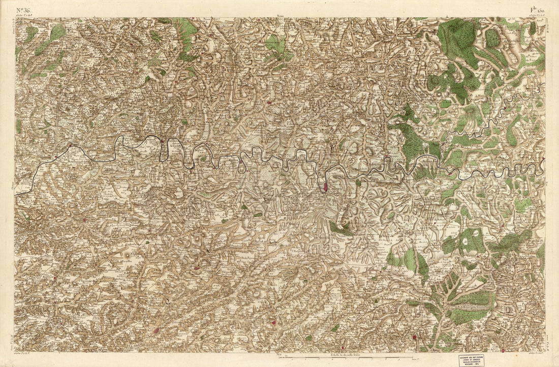 This old map of Image 37 from Carte De France from 1756 was created by Société De La Carte De France in 1756