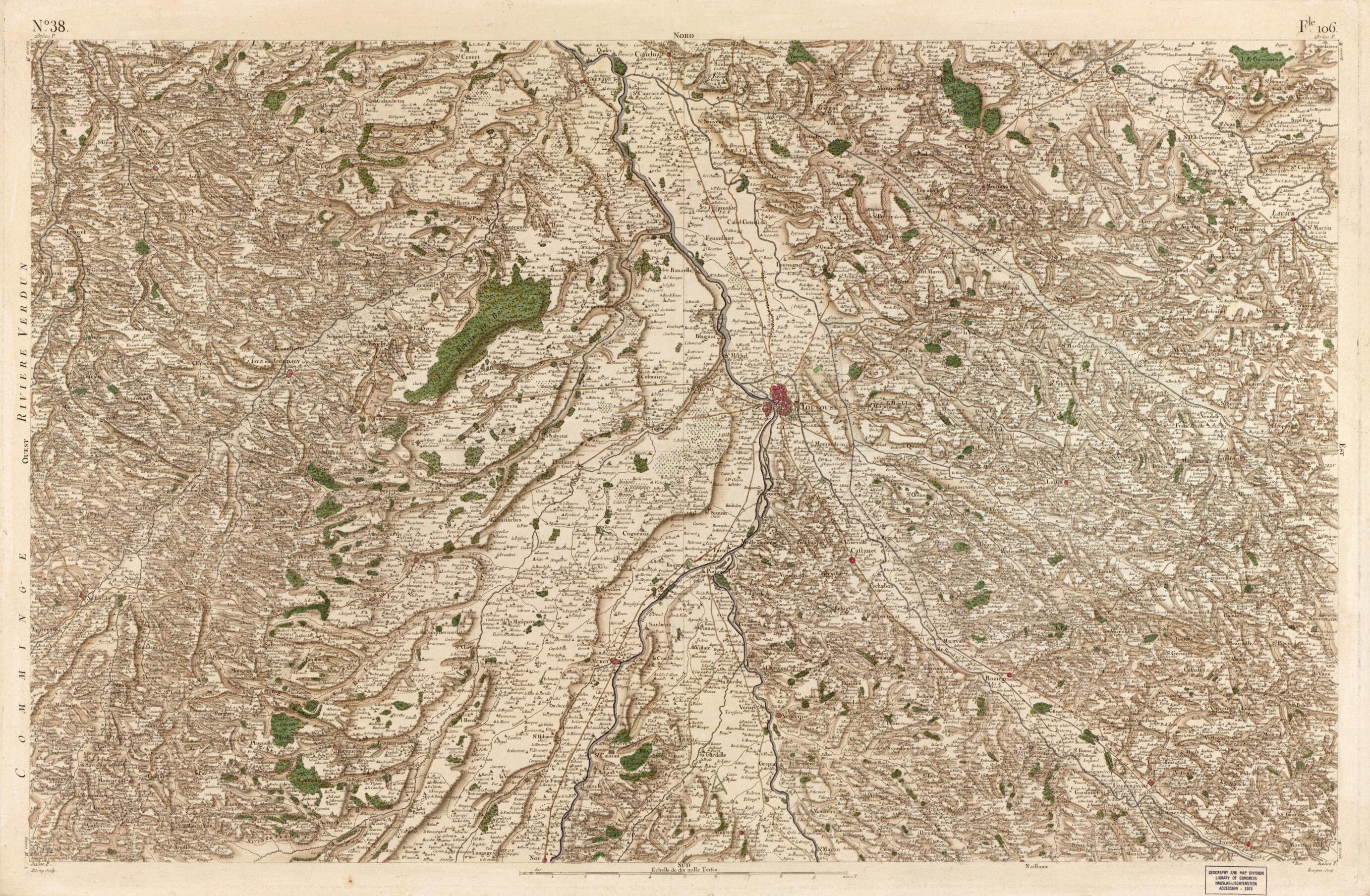This old map of Image 39 from Carte De France from 1756 was created by Société De La Carte De France in 1756