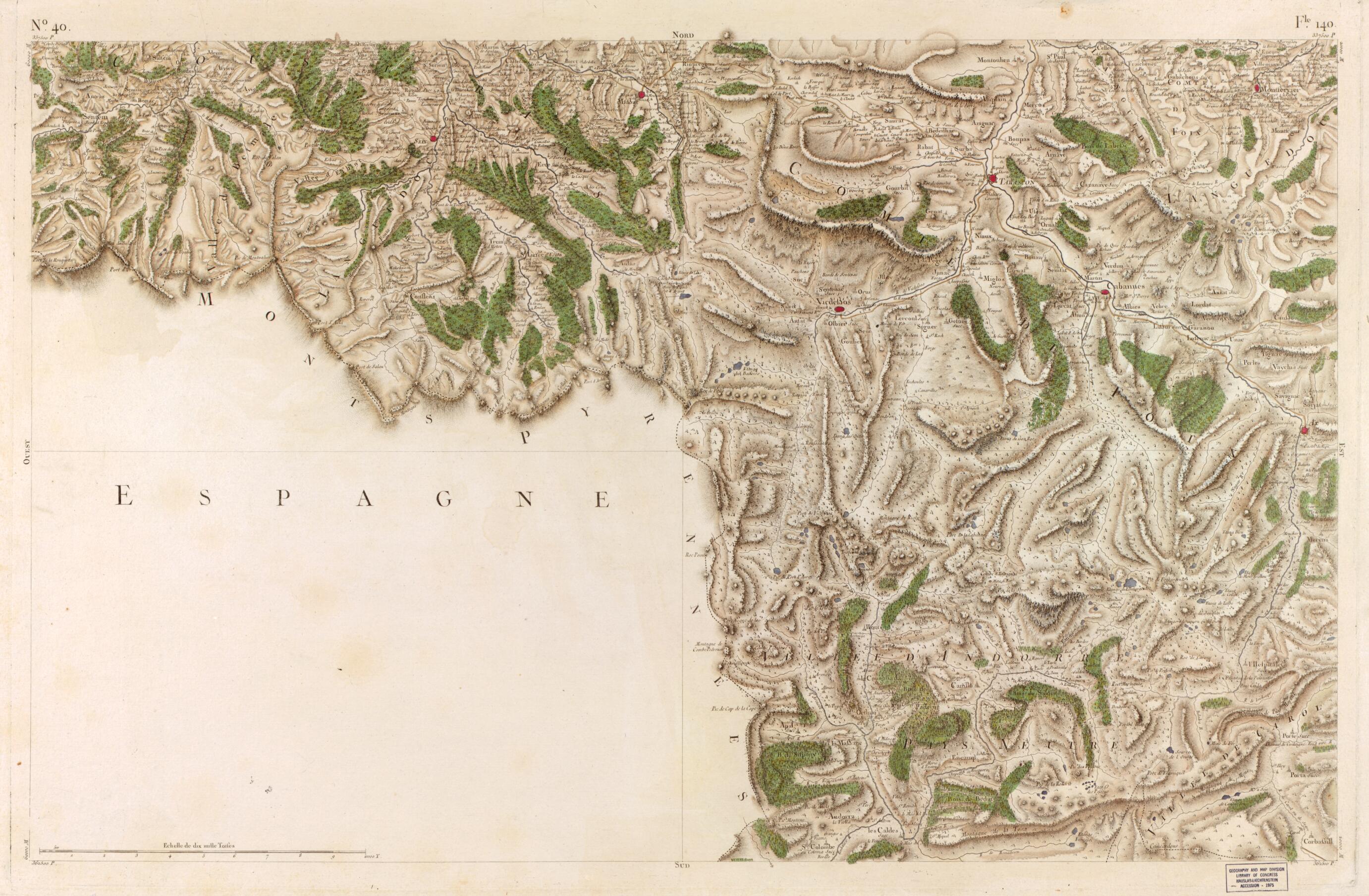 This old map of Image 41 from Carte De France from 1756 was created by Société De La Carte De France in 1756