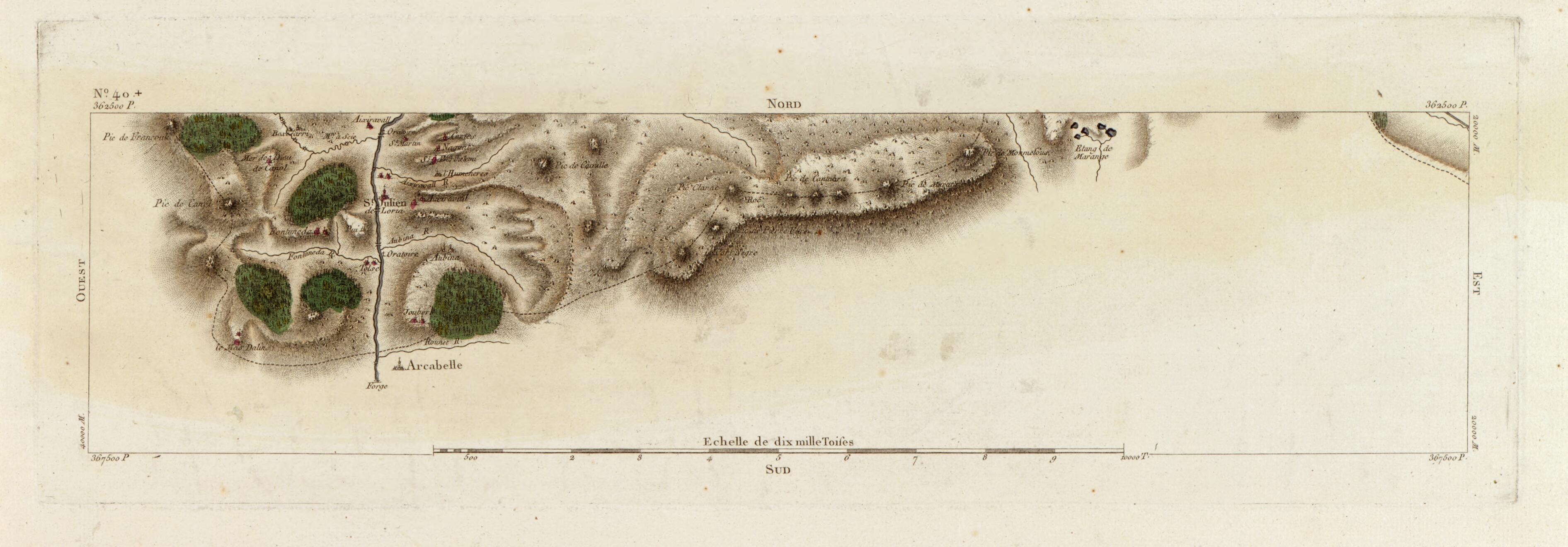 This old map of Image 42 from Carte De France from 1756 was created by Société De La Carte De France in 1756