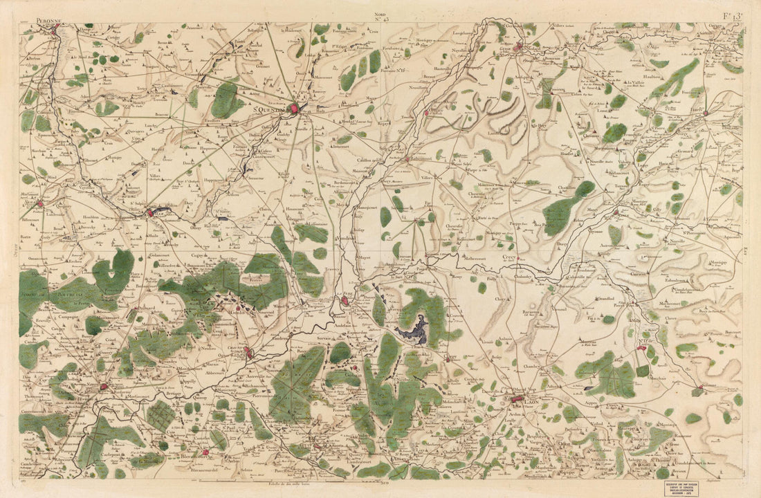 This old map of Image 45 from Carte De France from 1756 was created by Société De La Carte De France in 1756
