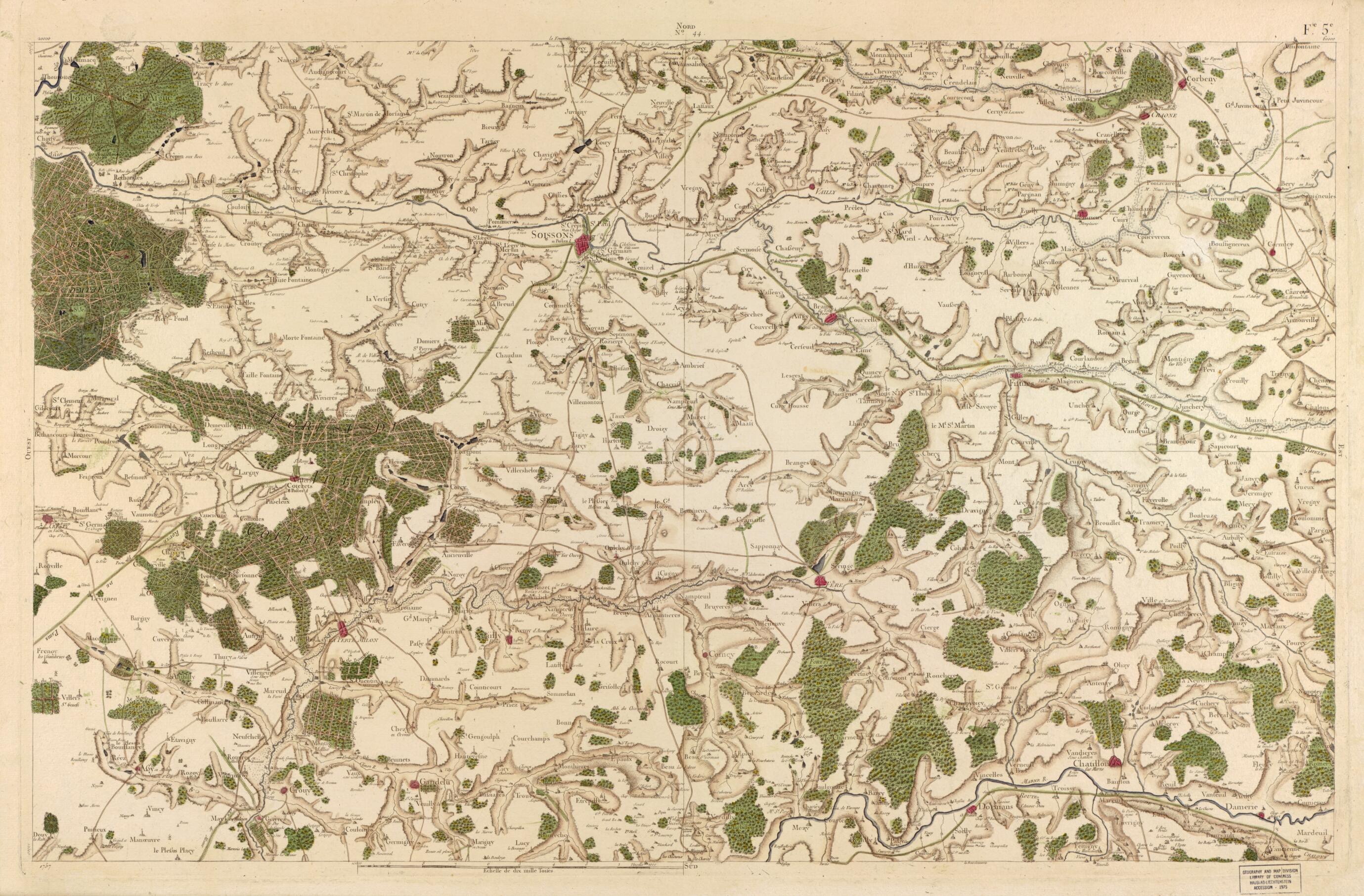 This old map of Image 46 from Carte De France from 1756 was created by Société De La Carte De France in 1756