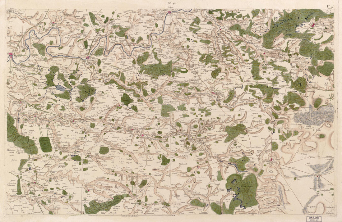 This old map of Image 47 from Carte De France from 1756 was created by Société De La Carte De France in 1756
