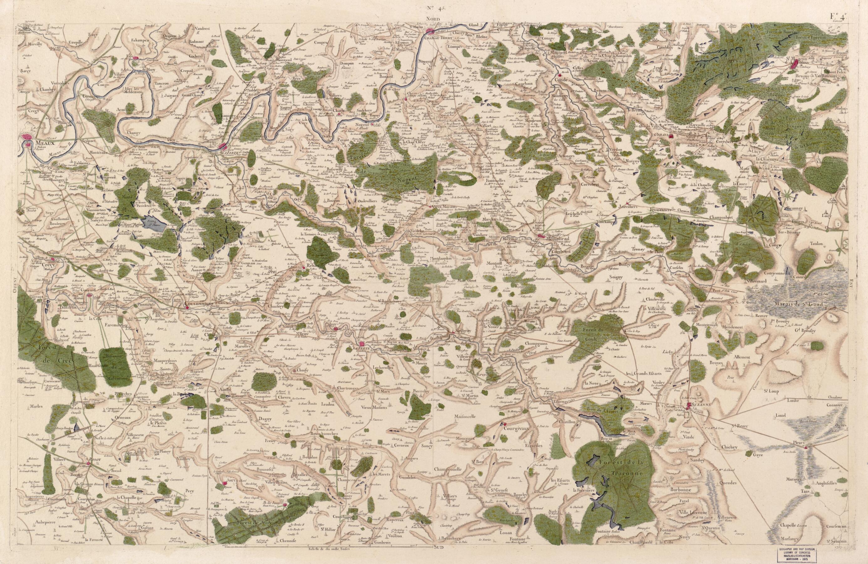 This old map of Image 47 from Carte De France from 1756 was created by Société De La Carte De France in 1756
