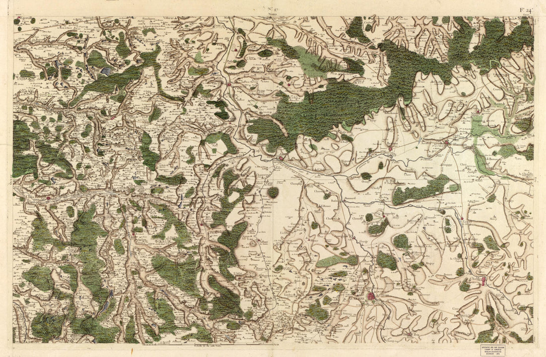 This old map of Image 49 from Carte De France from 1756 was created by Société De La Carte De France in 1756
