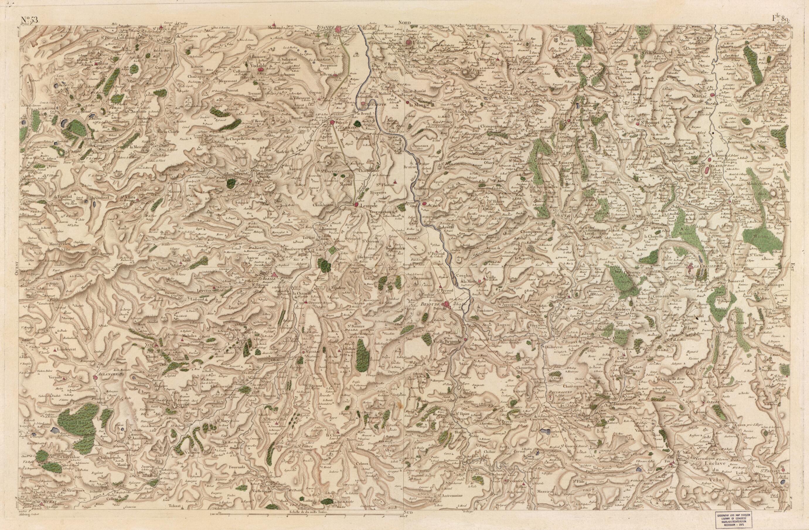 This old map of Image 55 from Carte De France from 1756 was created by Société De La Carte De France in 1756