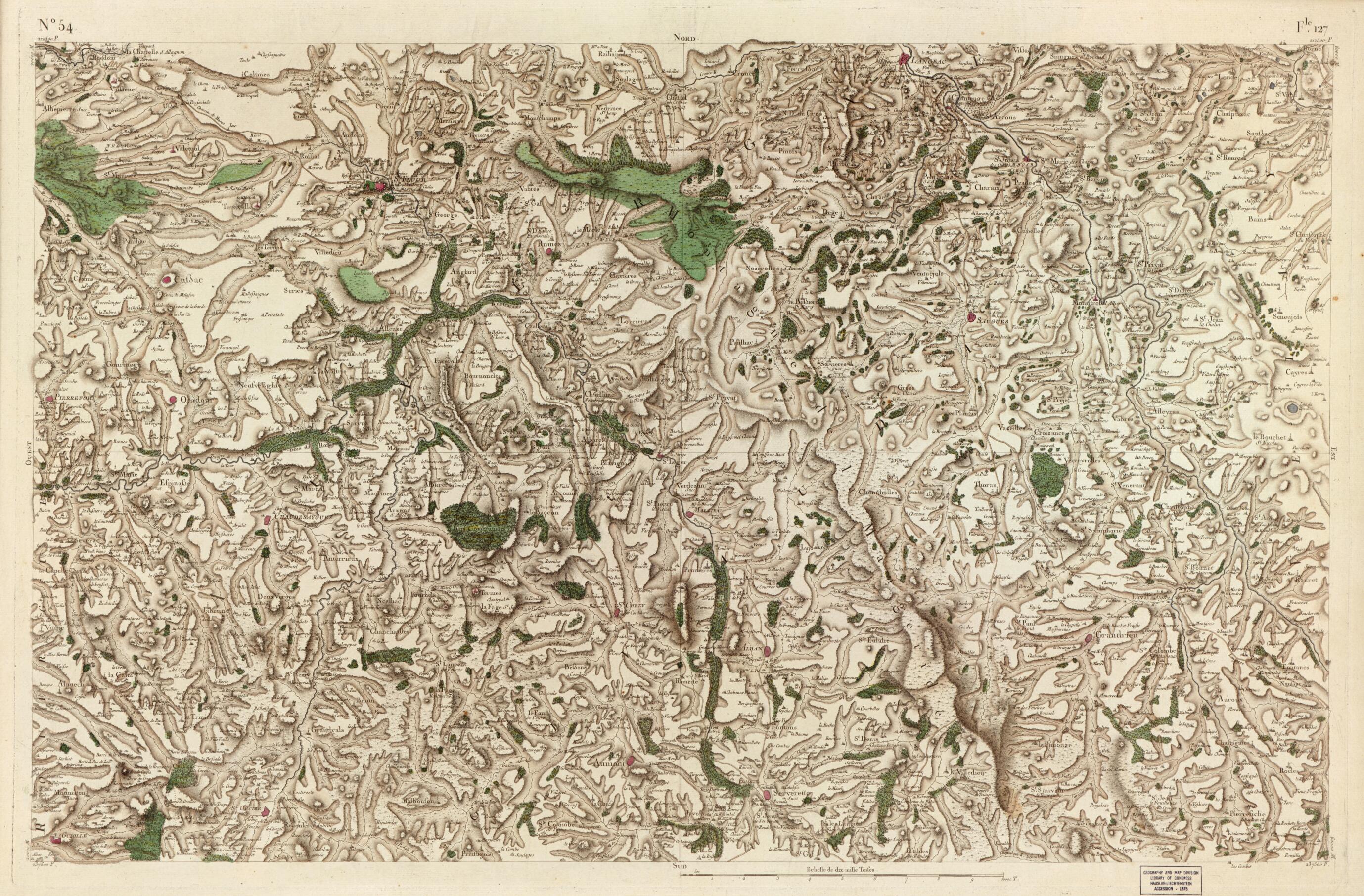 This old map of Image 56 from Carte De France from 1756 was created by Société De La Carte De France in 1756