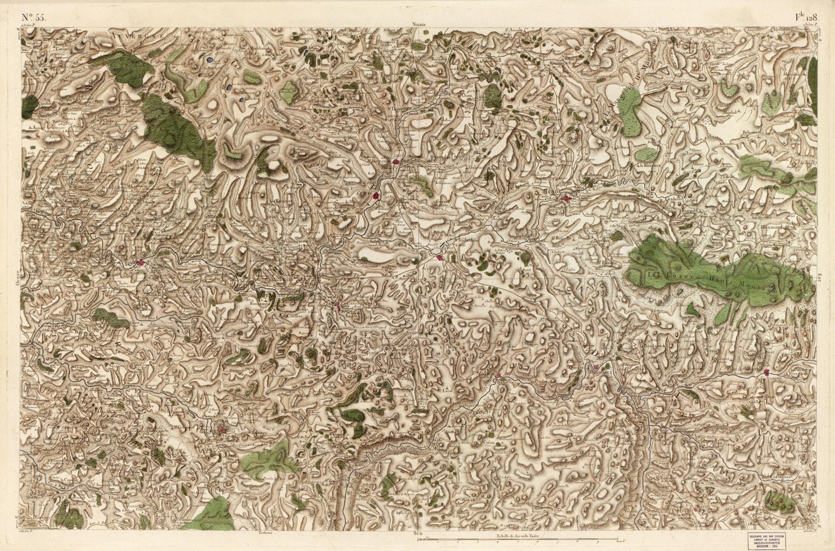 This old map of Image 57 from Carte De France from 1756 was created by Société De La Carte De France in 1756