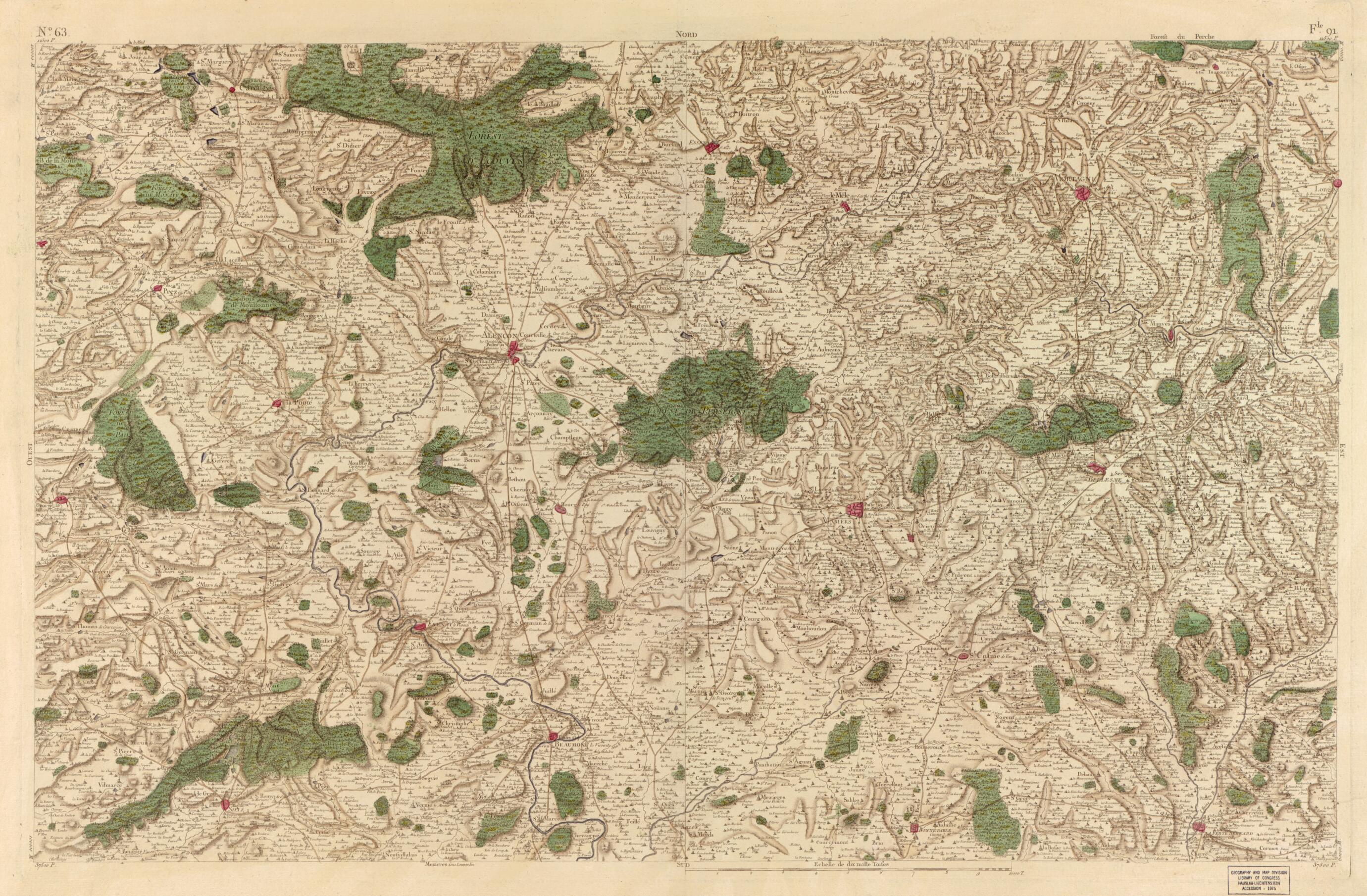 This old map of Image 66 from Carte De France from 1756 was created by Société De La Carte De France in 1756