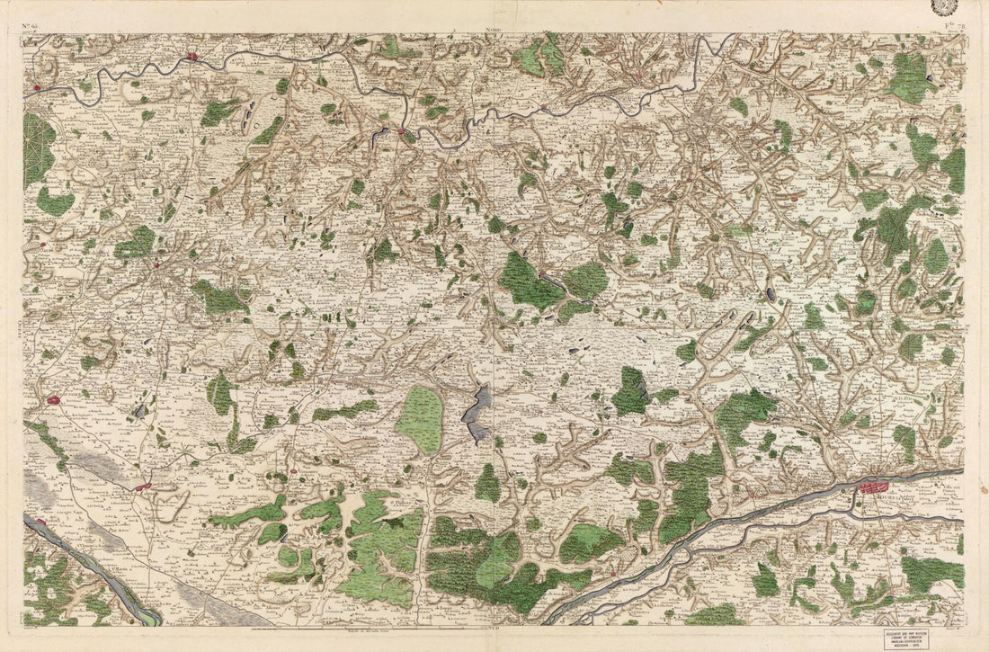 This old map of Image 68 from Carte De France from 1756 was created by Société De La Carte De France in 1756
