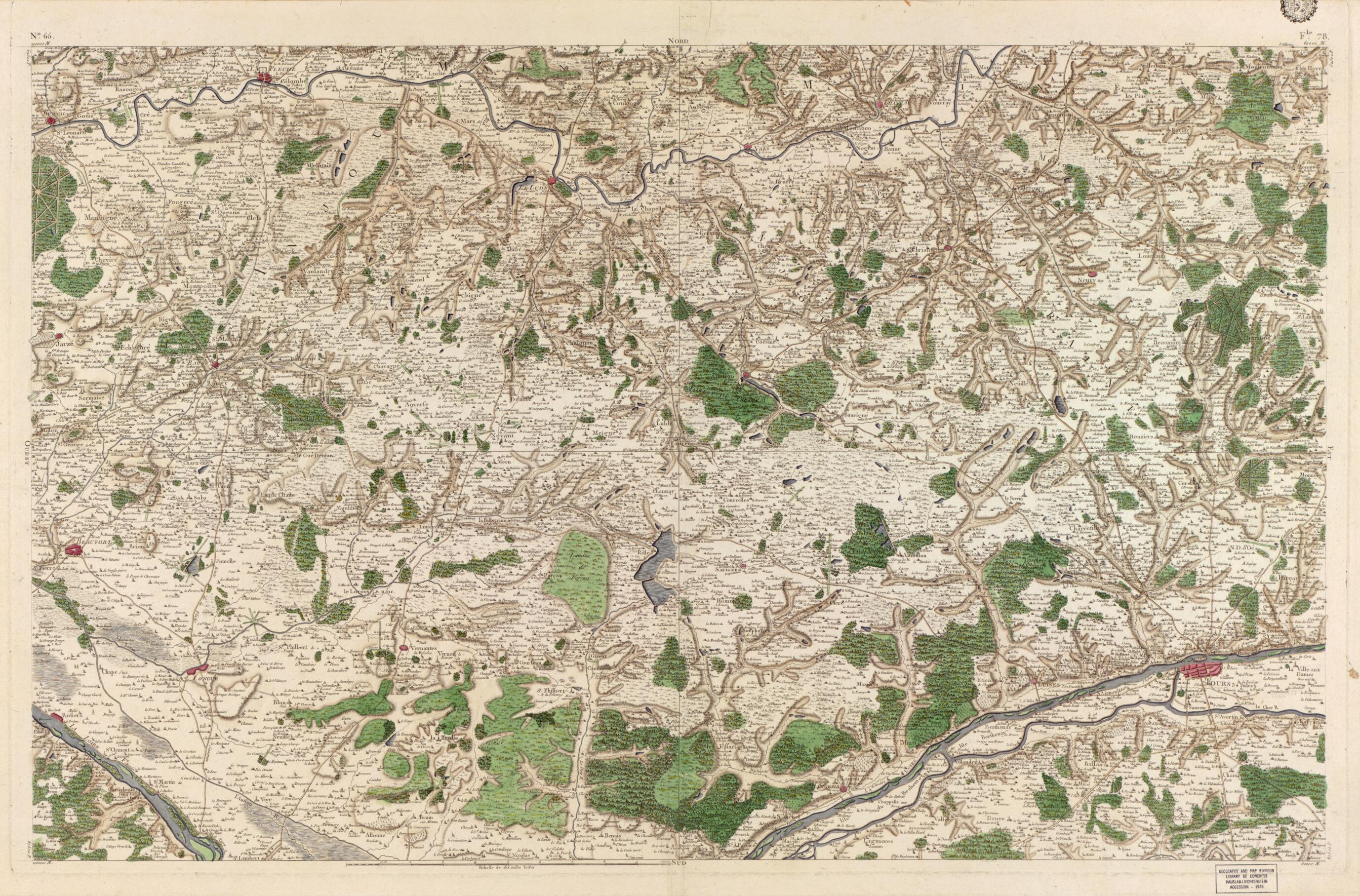 This old map of Image 68 from Carte De France from 1756 was created by Société De La Carte De France in 1756