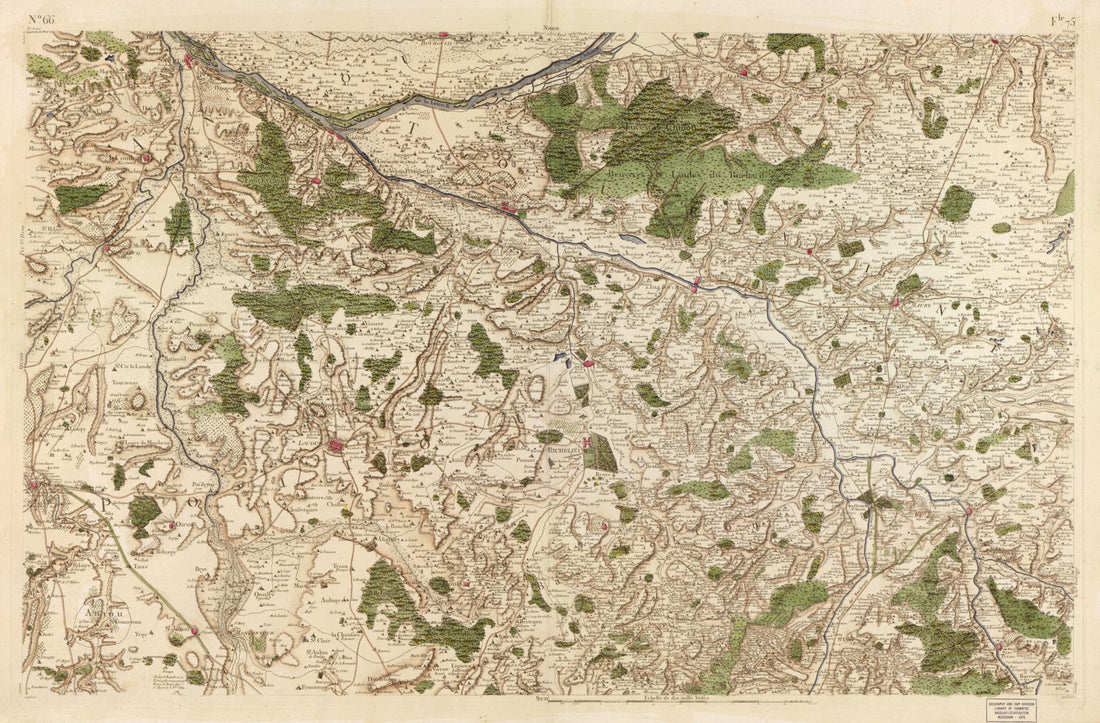 This old map of Image 69 from Carte De France from 1756 was created by Société De La Carte De France in 1756