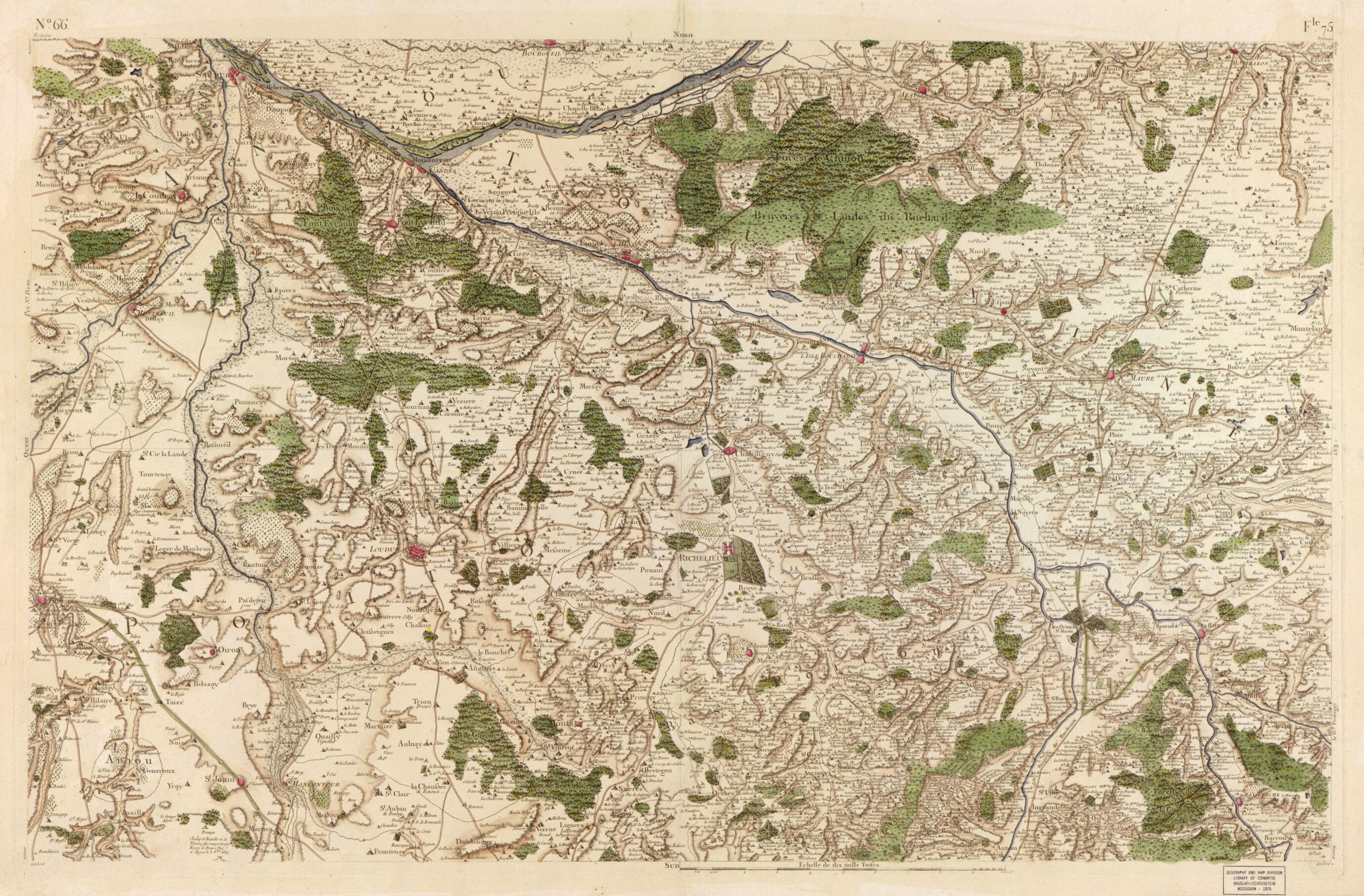 This old map of Image 69 from Carte De France from 1756 was created by Société De La Carte De France in 1756