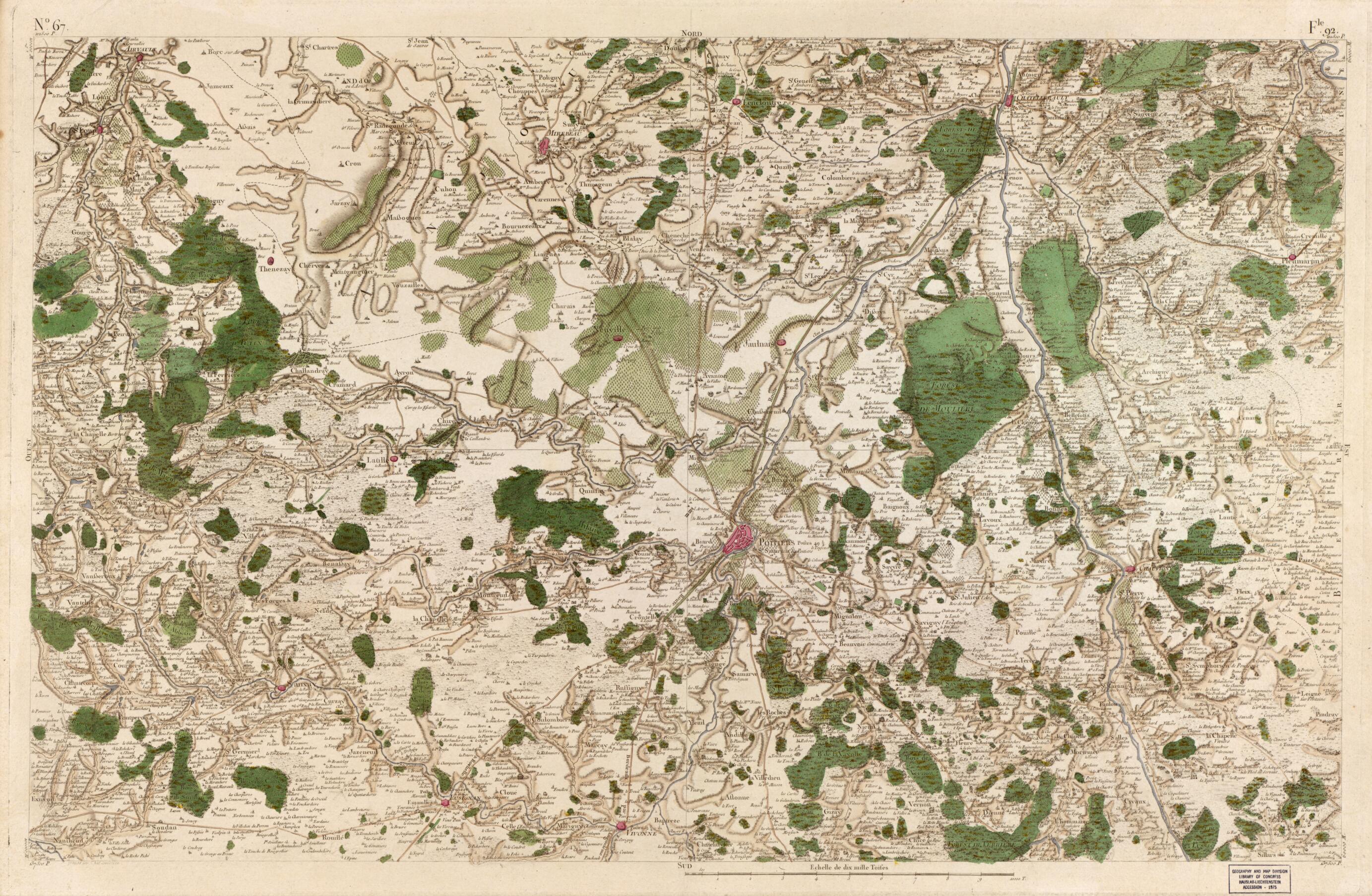 This old map of Image 70 from Carte De France from 1756 was created by Société De La Carte De France in 1756